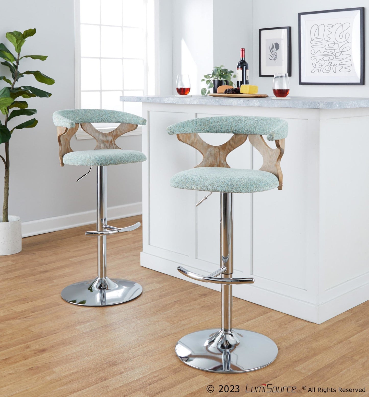 Majestic Office Furniture Adjustable Barstool - Set of 2