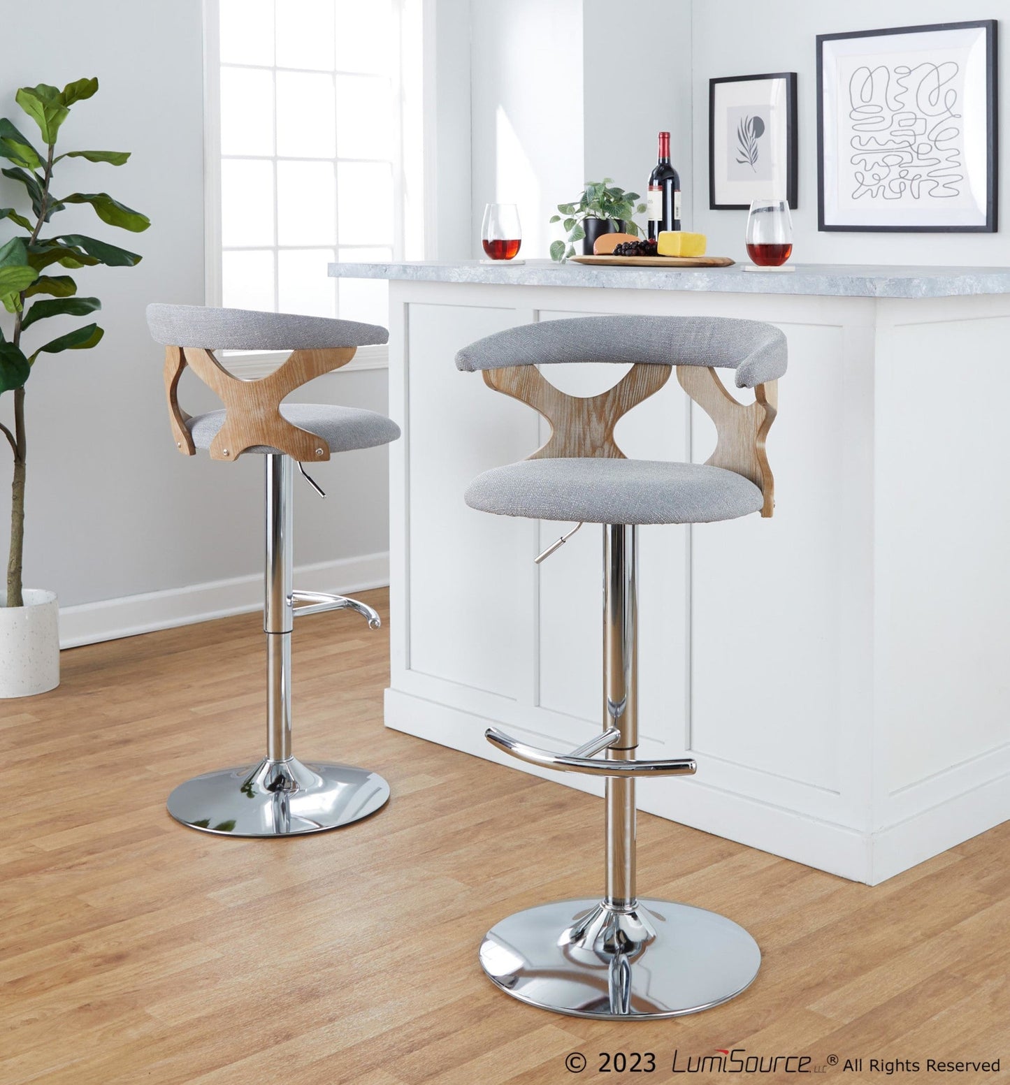 Majestic Office Furniture Adjustable Barstool - Set of 2