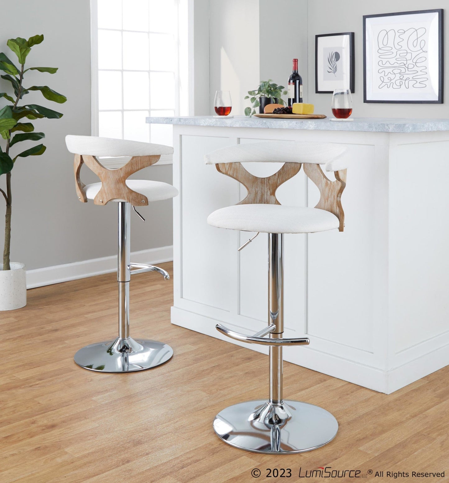 Majestic Office Furniture Adjustable Barstool - Set of 2