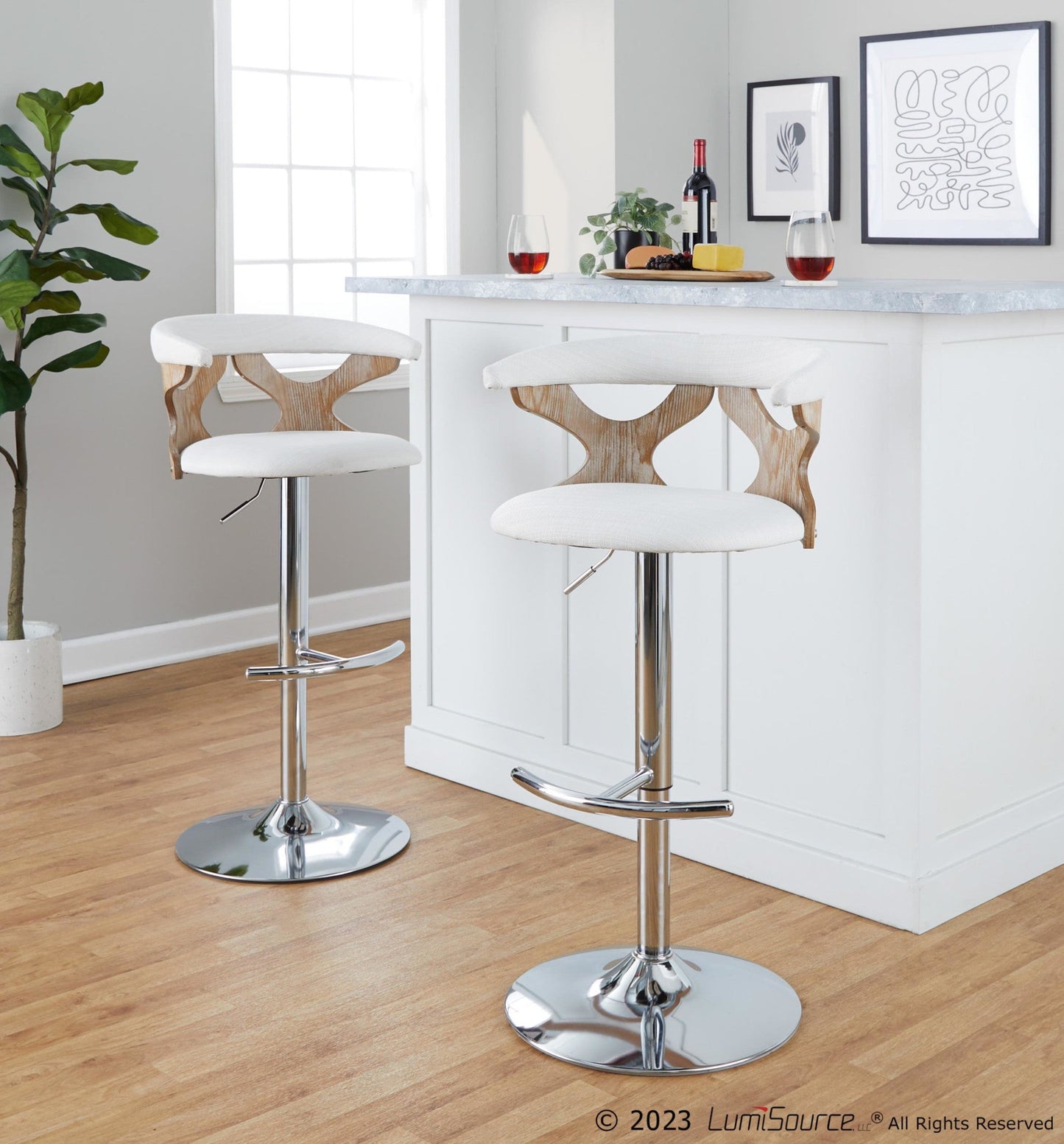 Majestic Office Furniture Adjustable Barstool - Set of 2