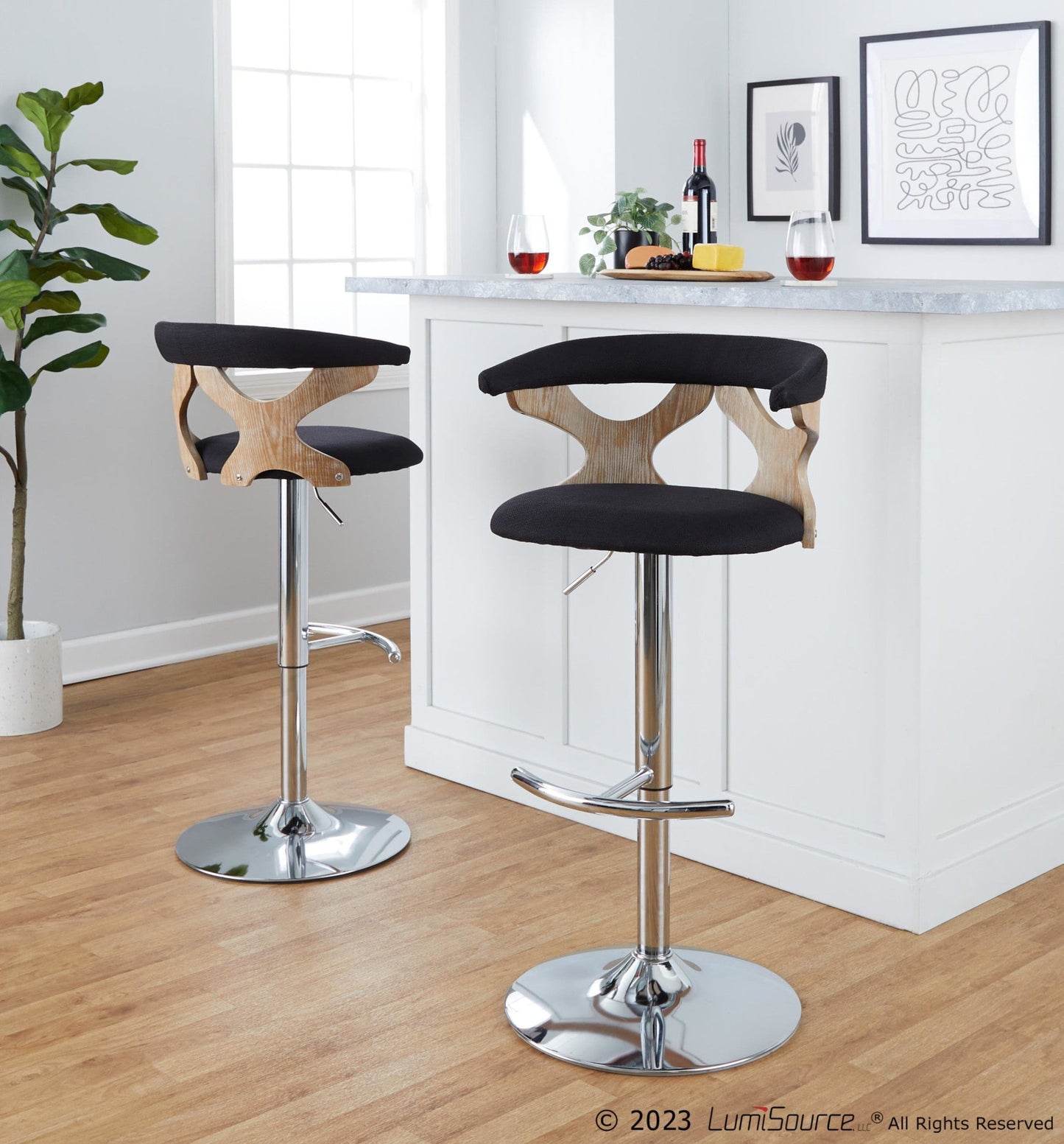 Majestic Office Furniture Adjustable Barstool - Set of 2