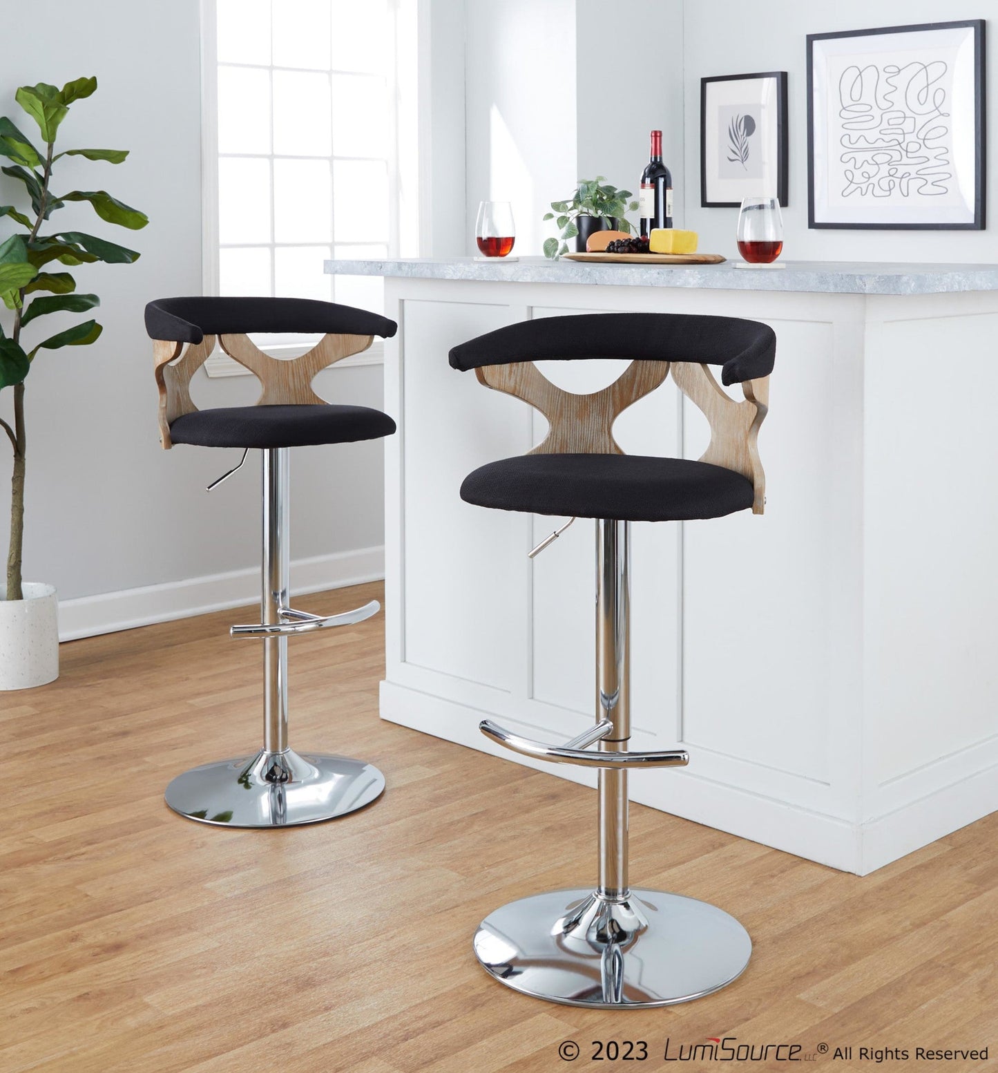 Majestic Office Furniture Adjustable Barstool - Set of 2