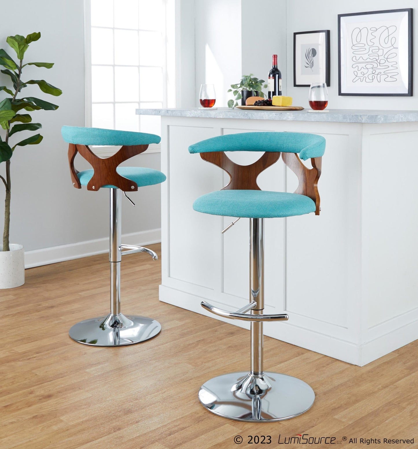 Majestic Office Furniture Adjustable Barstool - Set of 2