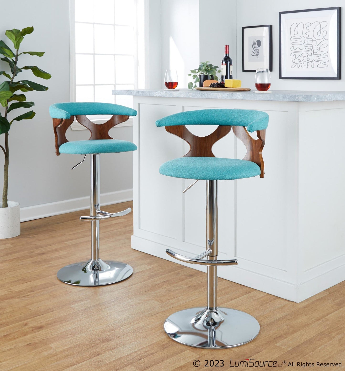 Majestic Office Furniture Adjustable Barstool - Set of 2