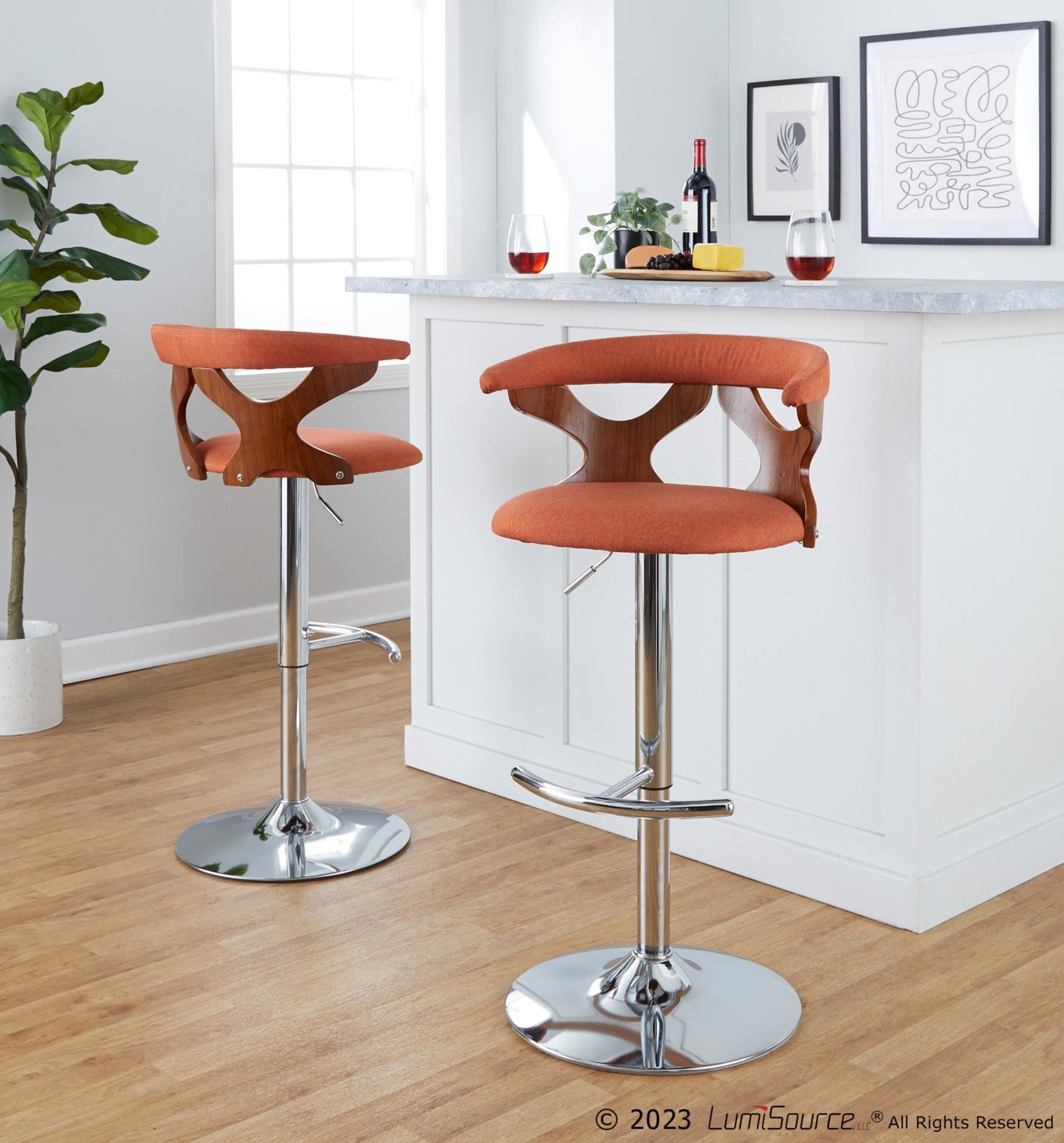 Majestic Office Furniture Adjustable Barstool - Set of 2