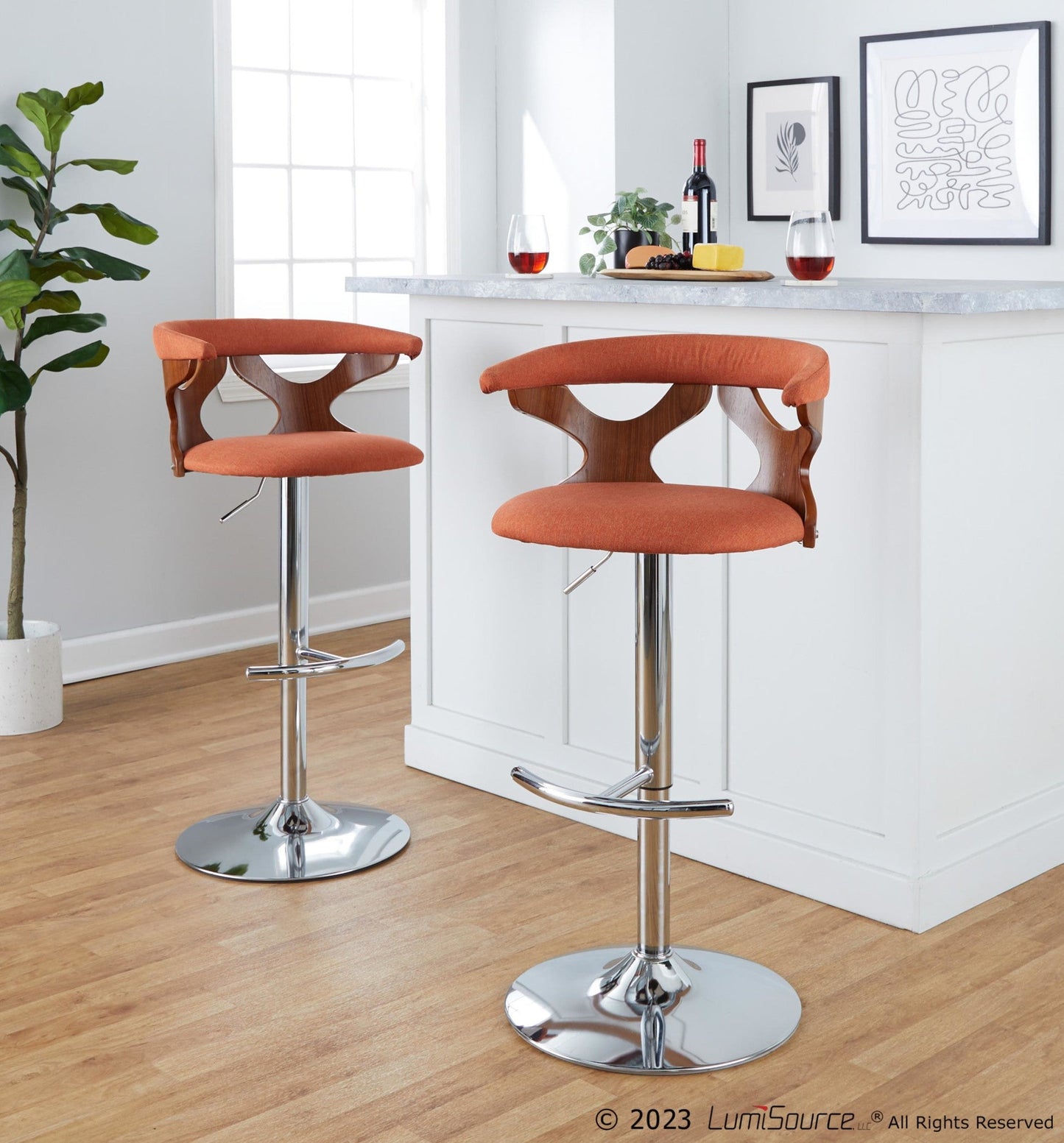 Majestic Office Furniture Adjustable Barstool - Set of 2