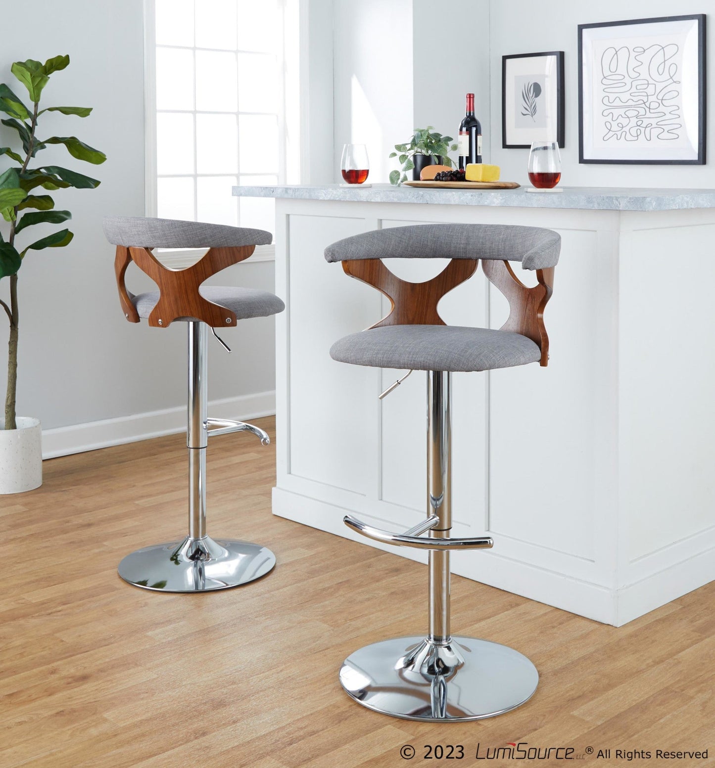Majestic Office Furniture Adjustable Barstool - Set of 2