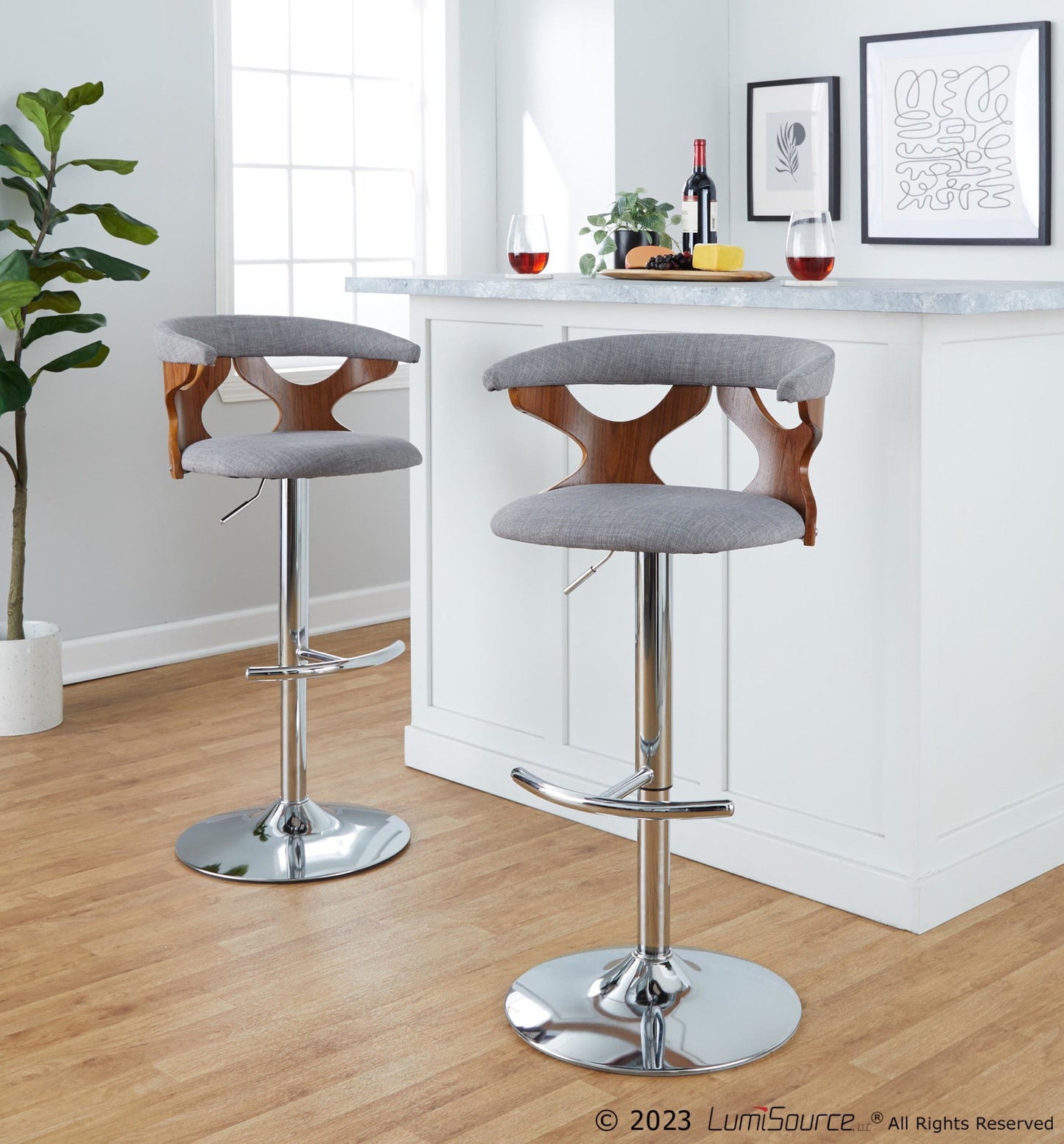 Majestic Office Furniture Adjustable Barstool - Set of 2