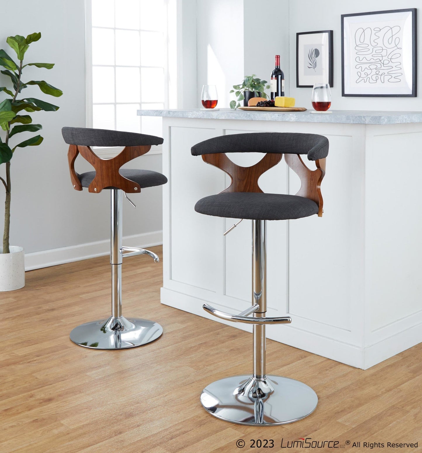Majestic Office Furniture Adjustable Barstool - Set of 2