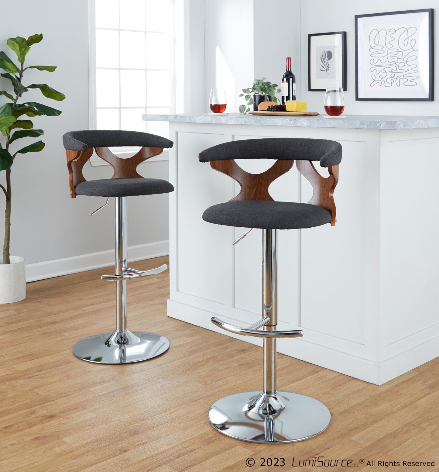 Majestic Office Furniture Adjustable Barstool - Set of 2