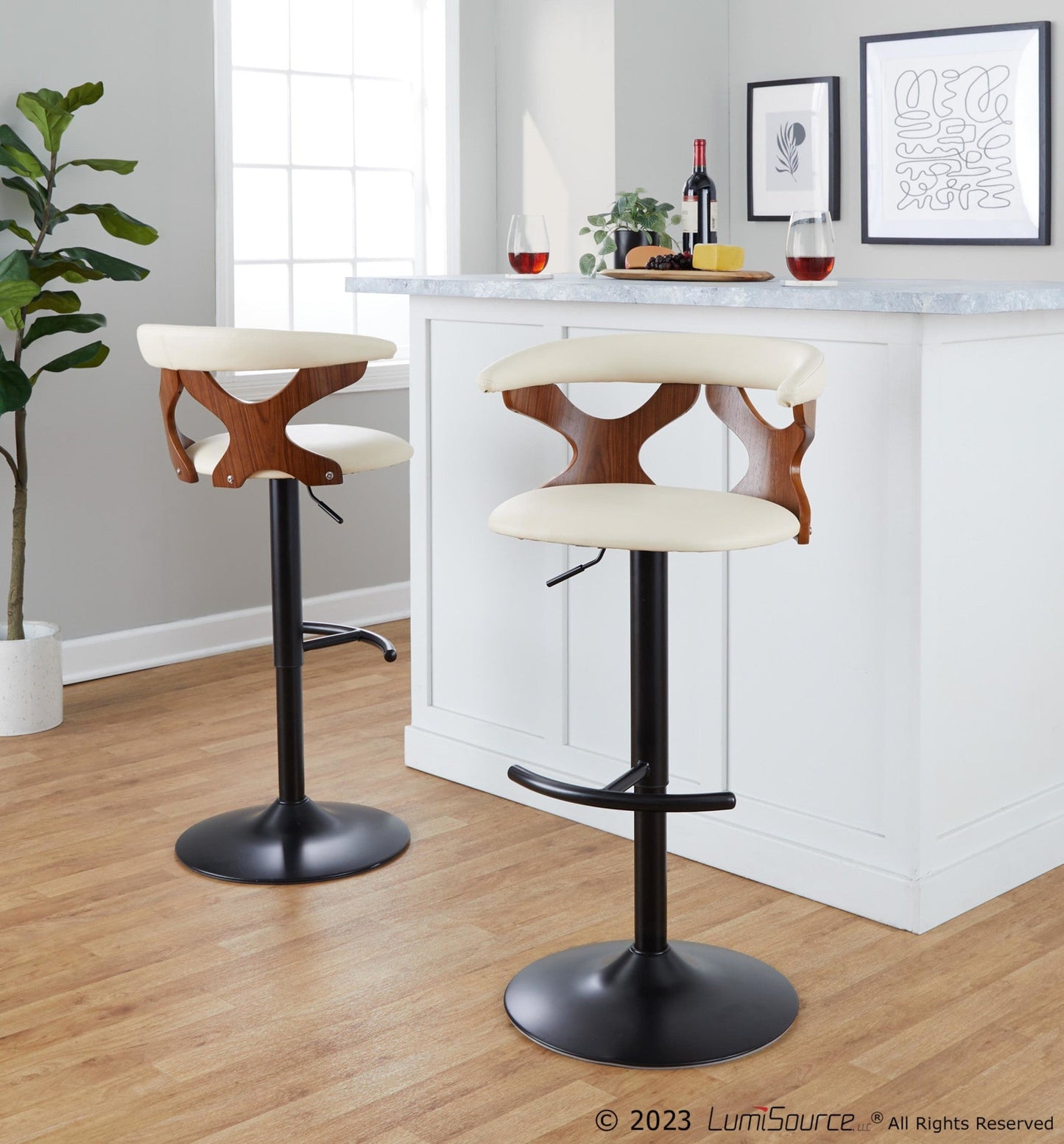 Majestic Office Furniture Adjustable Barstool - Set of 2