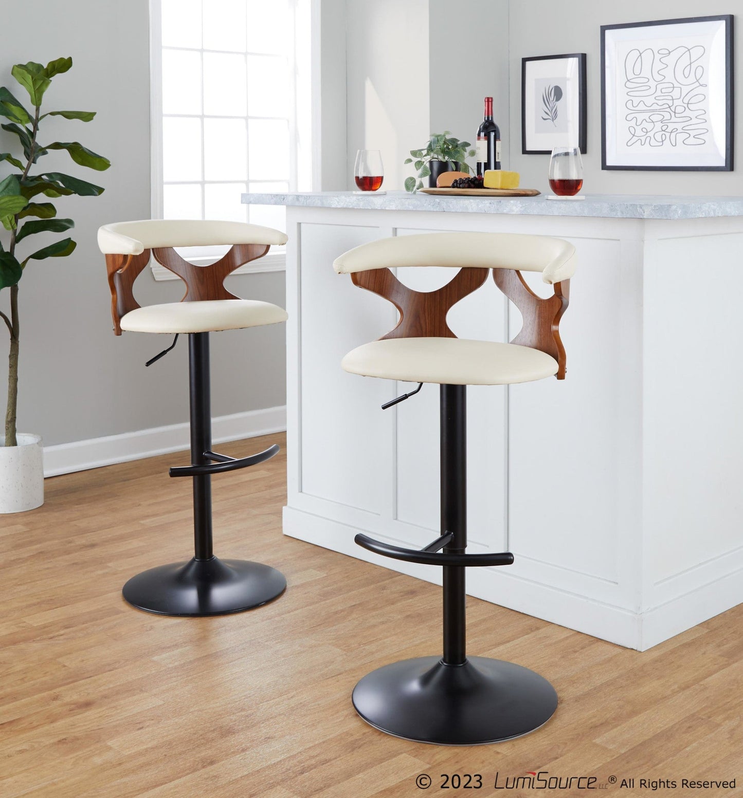 Majestic Office Furniture Adjustable Barstool - Set of 2