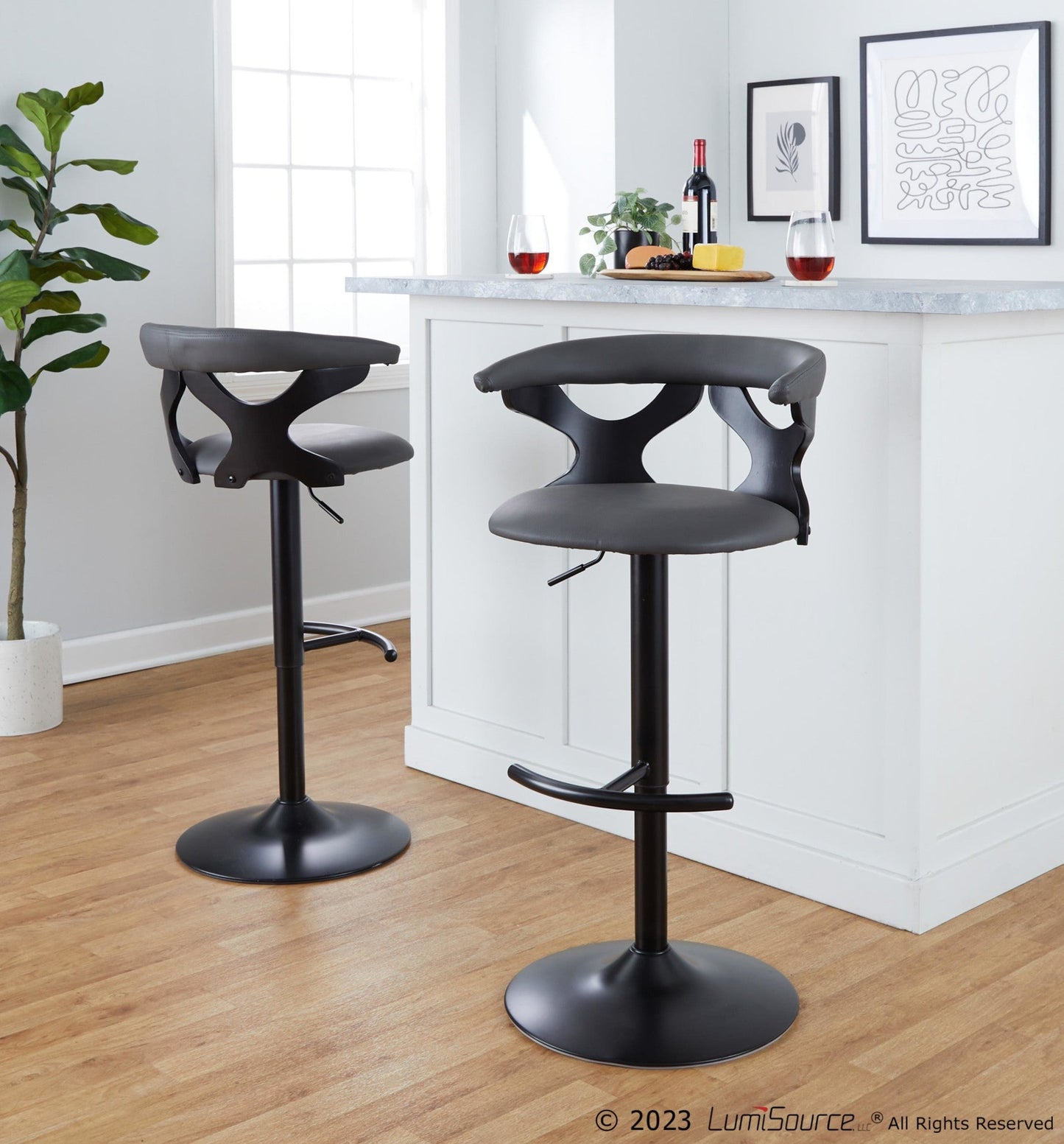 Majestic Office Furniture Adjustable Barstool - Set of 2