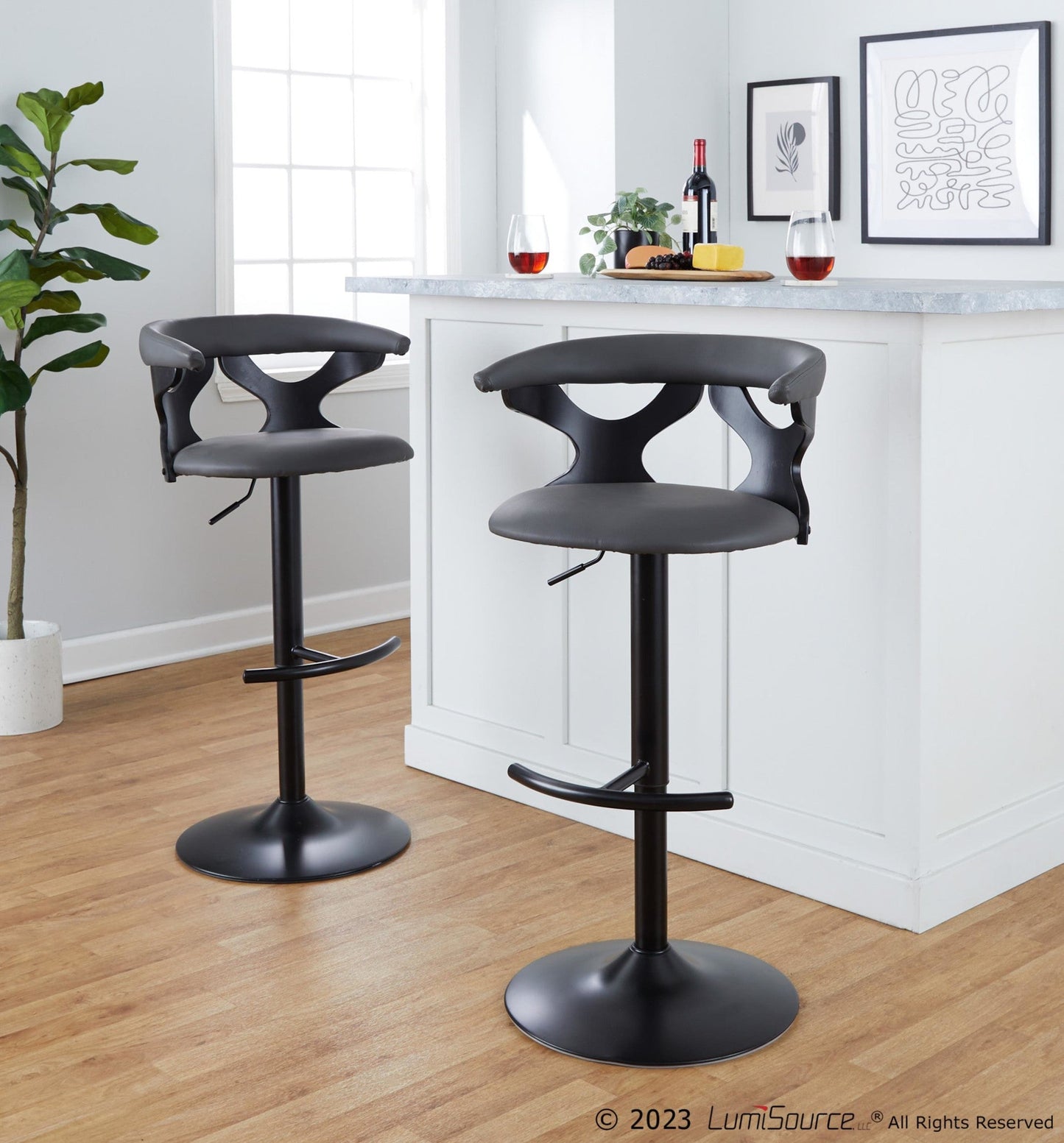 Majestic Office Furniture Adjustable Barstool - Set of 2