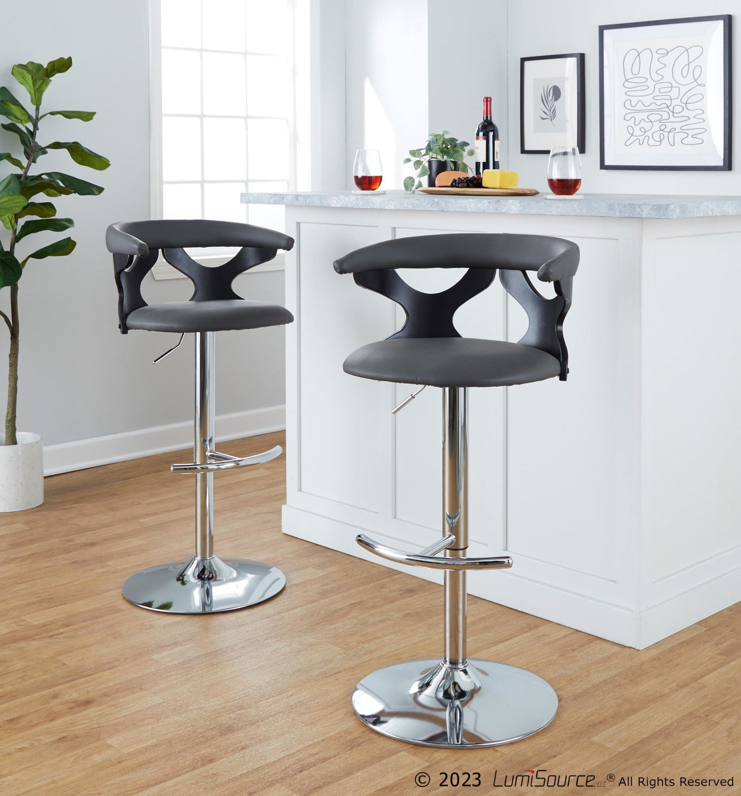 Majestic Office Furniture Adjustable Barstool - Set of 2
