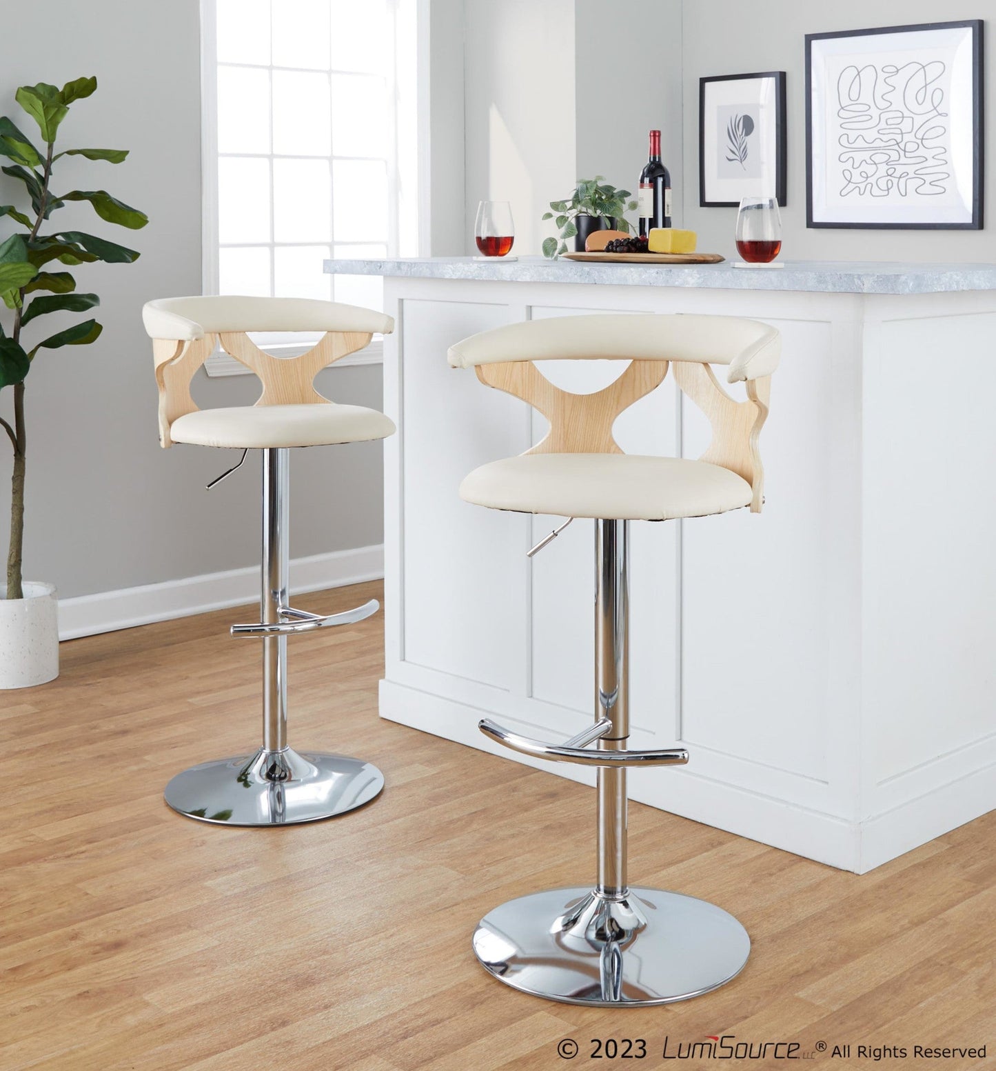 Majestic Office Furniture Adjustable Barstool - Set of 2