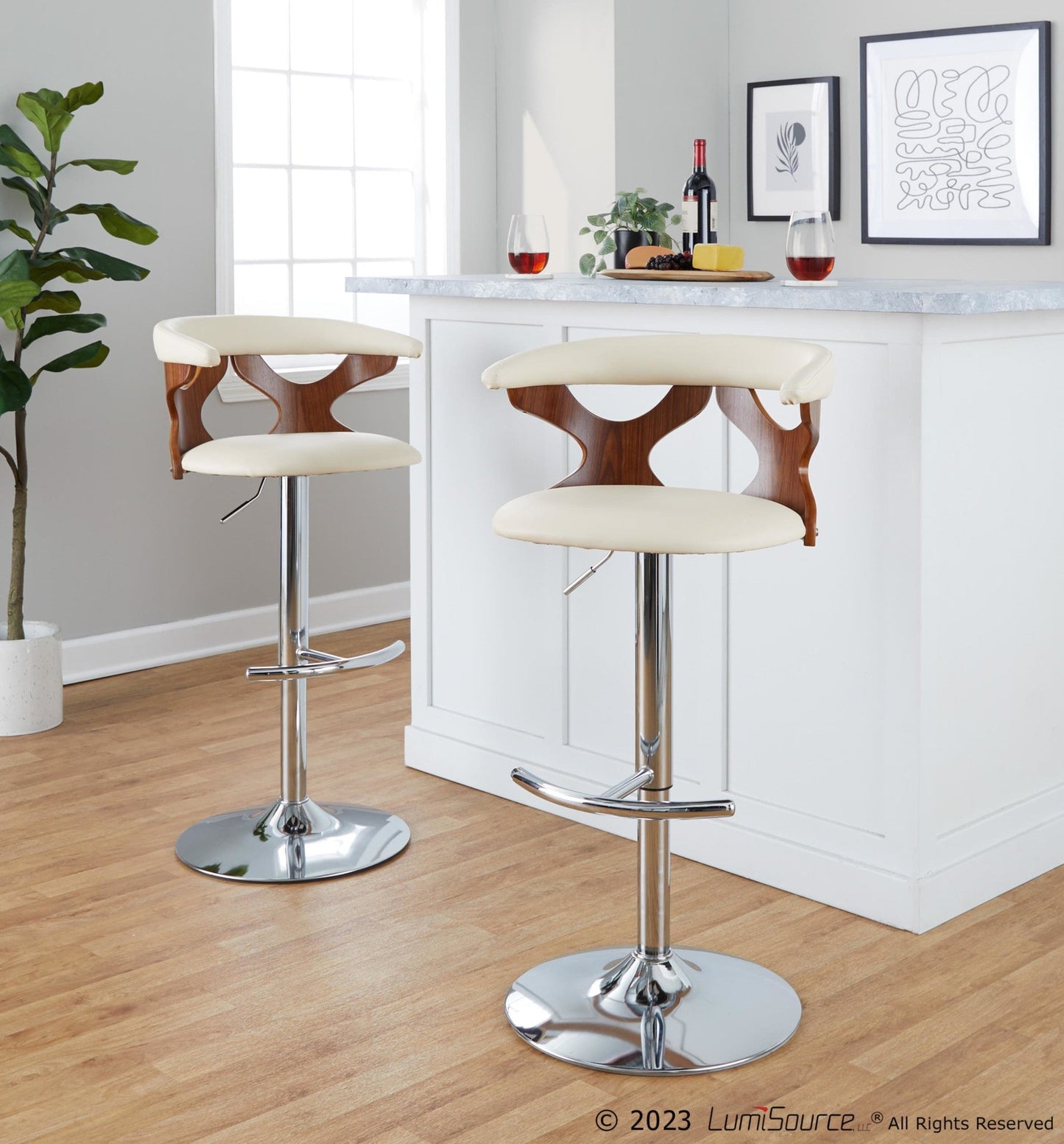 Majestic Office Furniture Adjustable Barstool - Set of 2