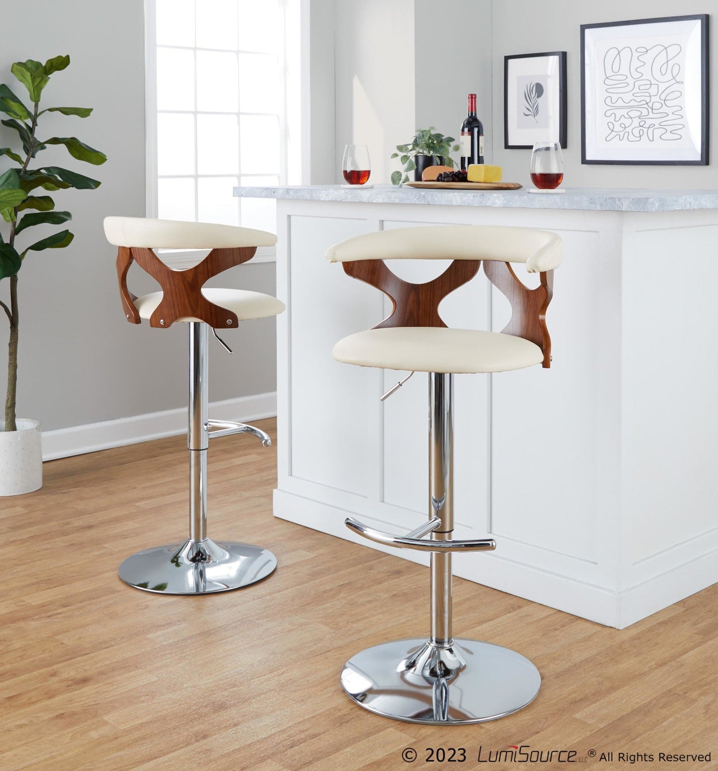 Majestic Office Furniture Adjustable Barstool - Set of 2