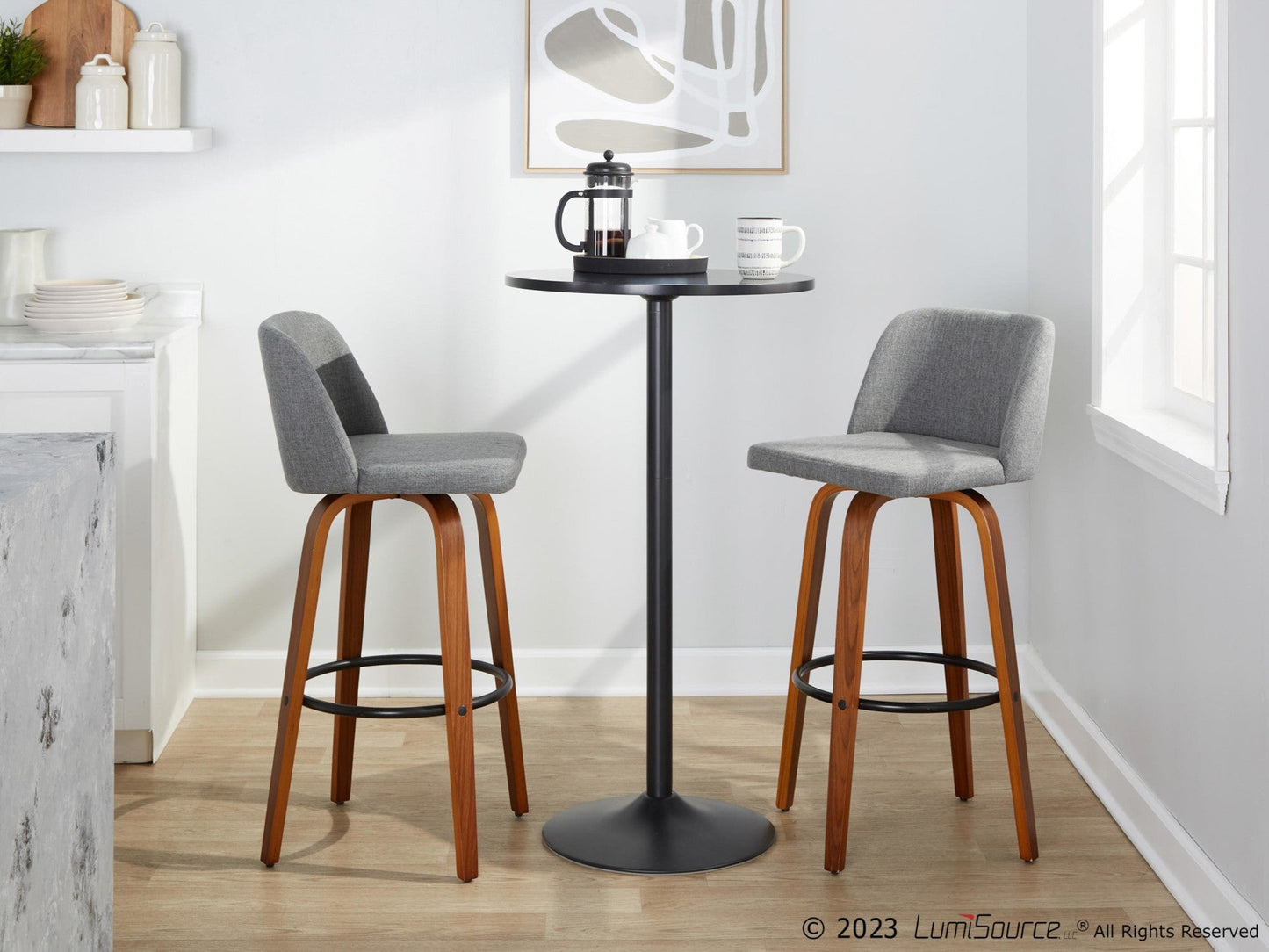 Majestic Office Furniture 30" Fixed-Height Barstool - Set of 2