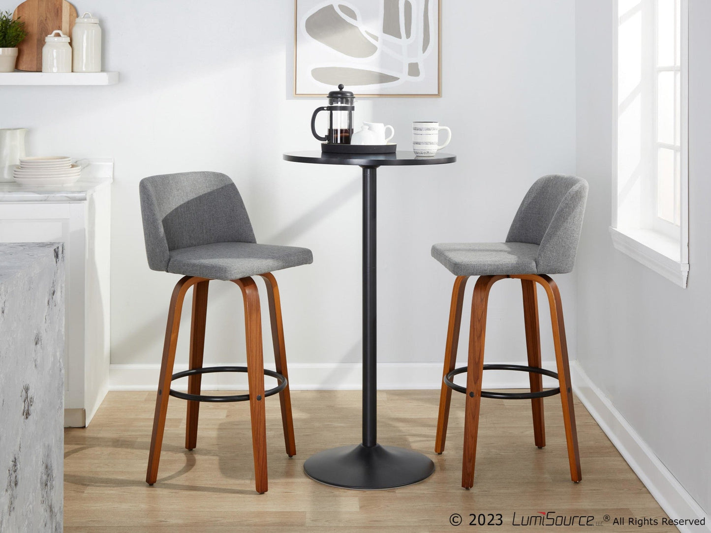 Majestic Office Furniture 30" Fixed-Height Barstool - Set of 2