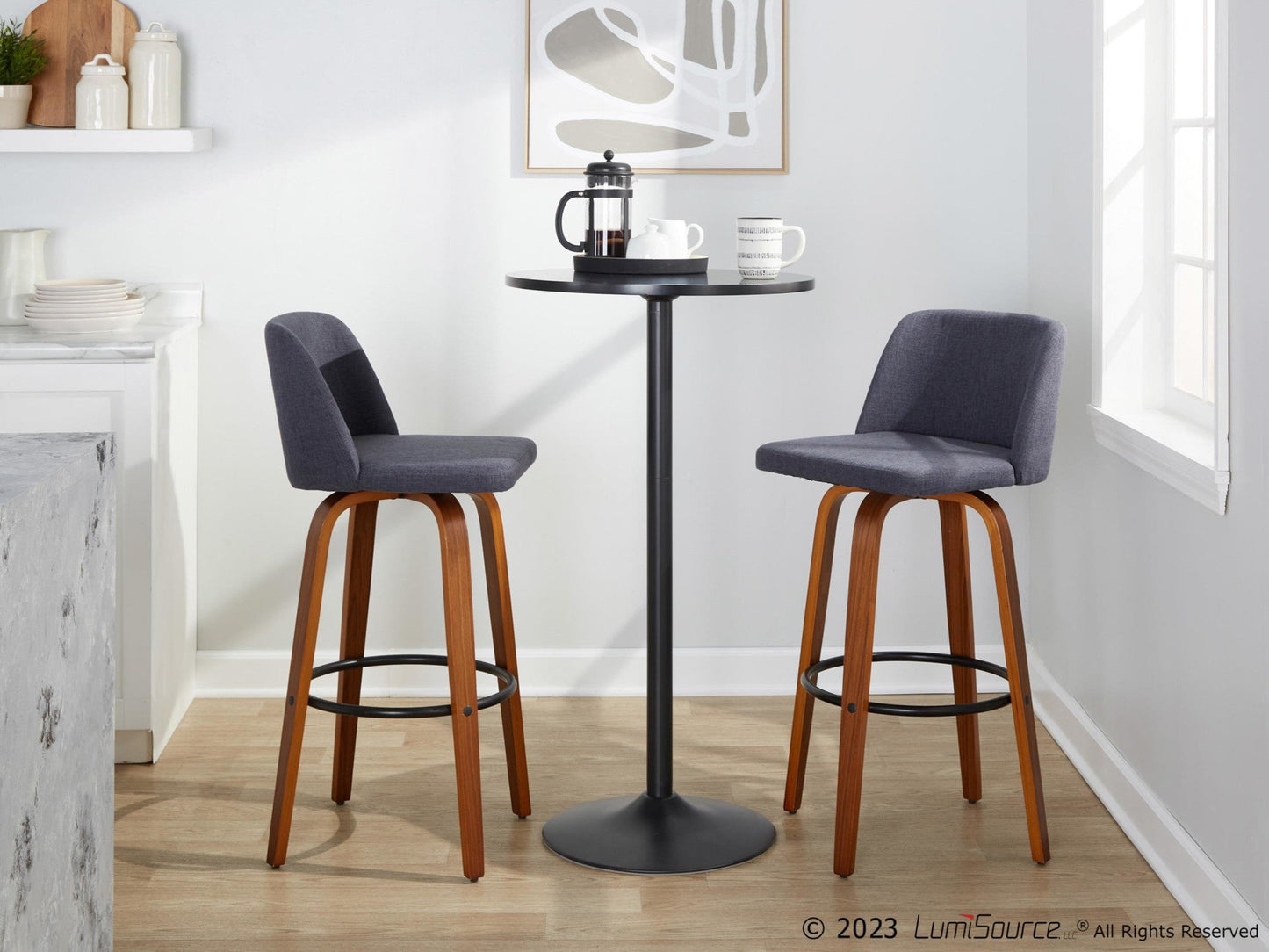 Majestic Office Furniture 30" Fixed-Height Barstool - Set of 2