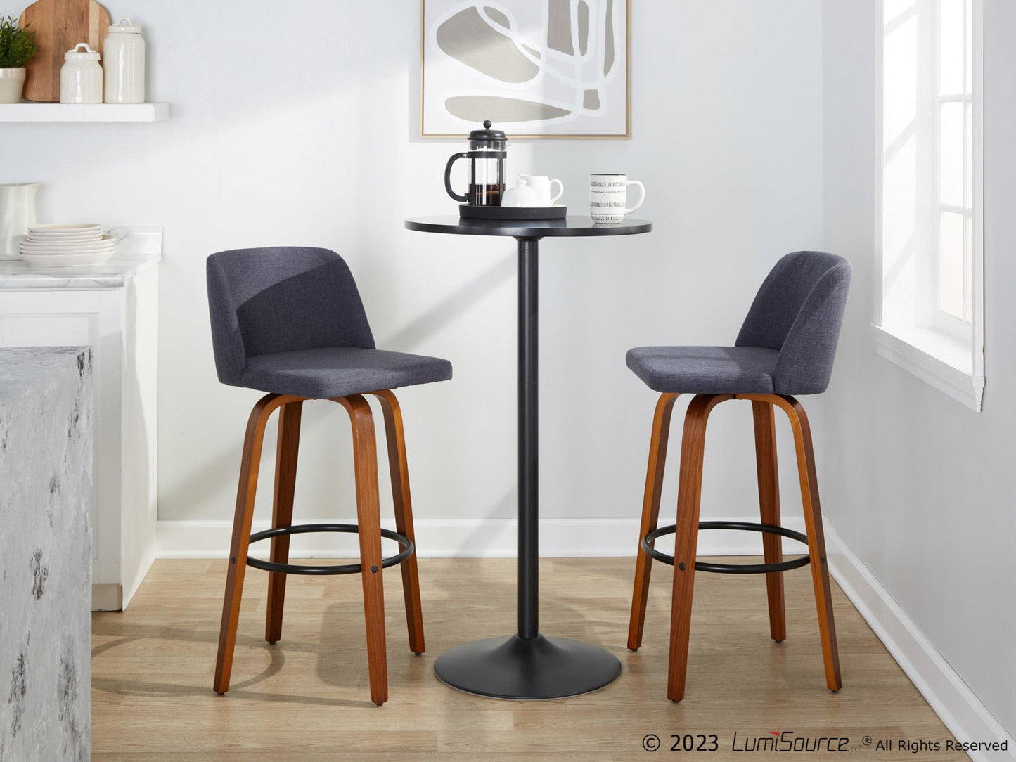 Majestic Office Furniture 30" Fixed-Height Barstool - Set of 2
