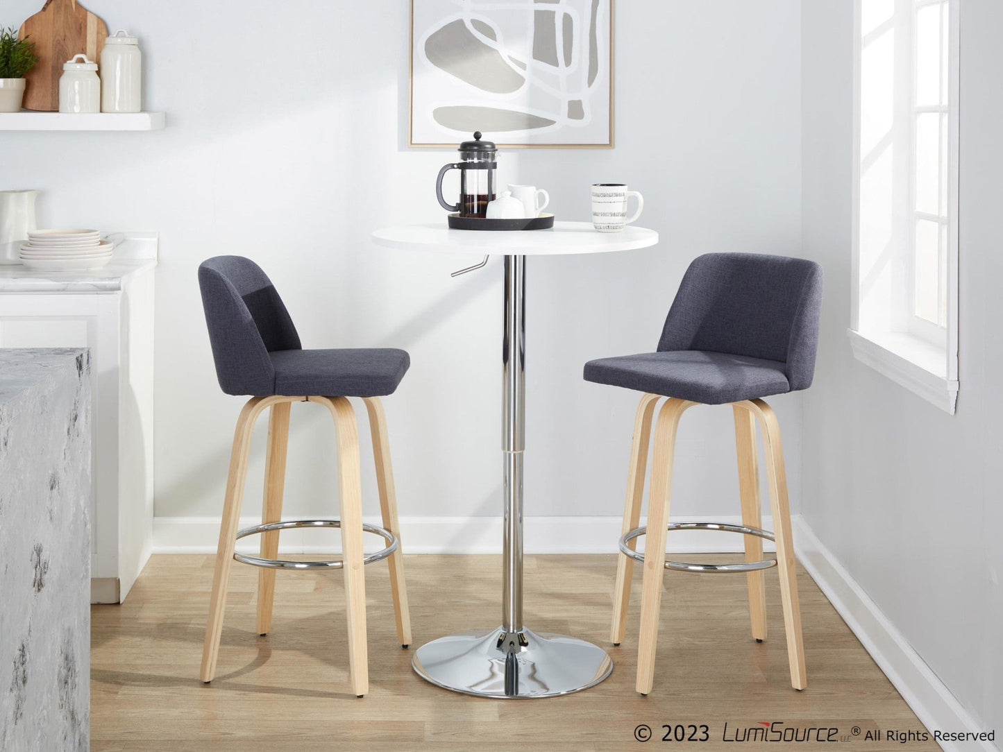 Majestic Office Furniture 30" Fixed-Height Barstool - Set of 2