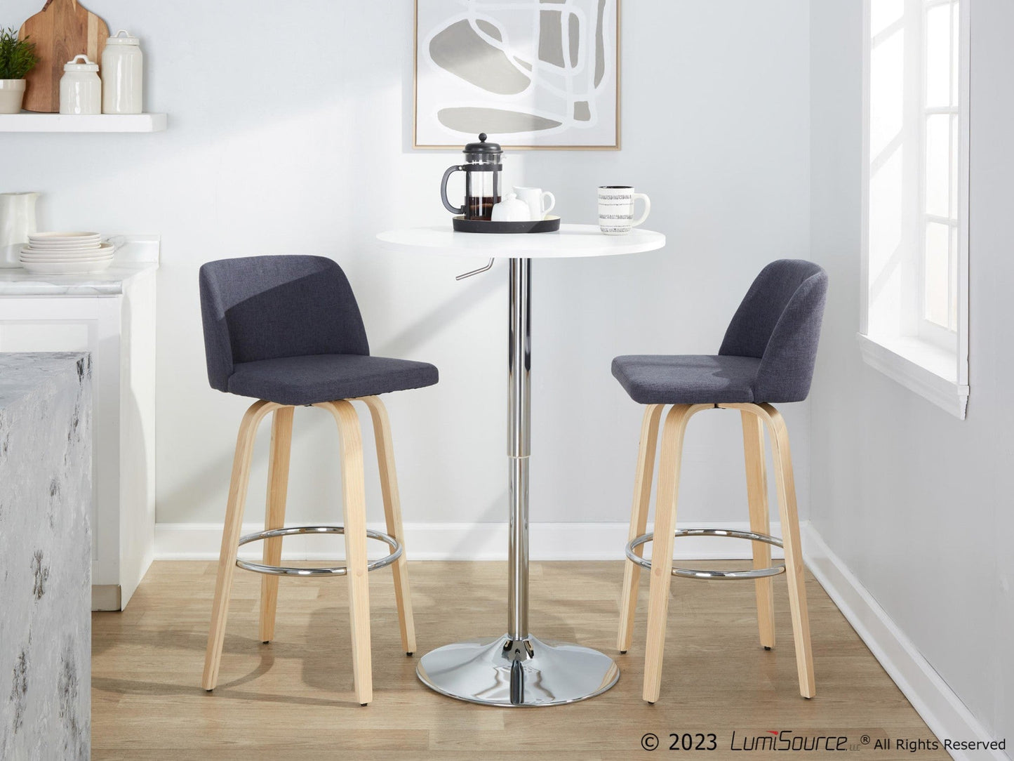 Majestic Office Furniture 30" Fixed-Height Barstool - Set of 2
