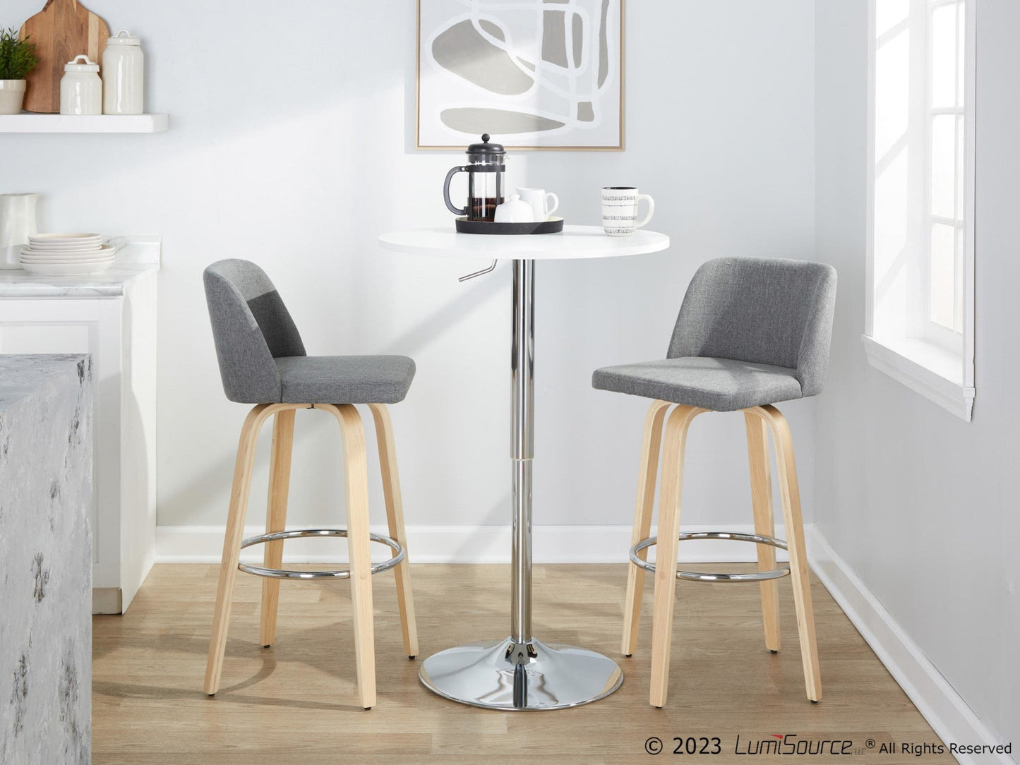 Majestic Office Furniture 30" Fixed-Height Barstool - Set of 2