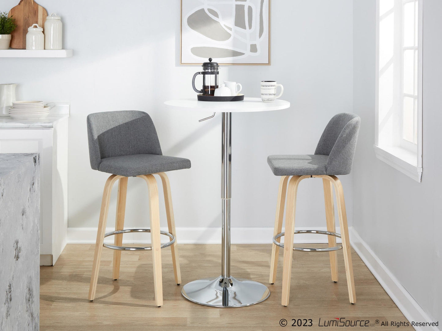 Majestic Office Furniture 30" Fixed-Height Barstool - Set of 2