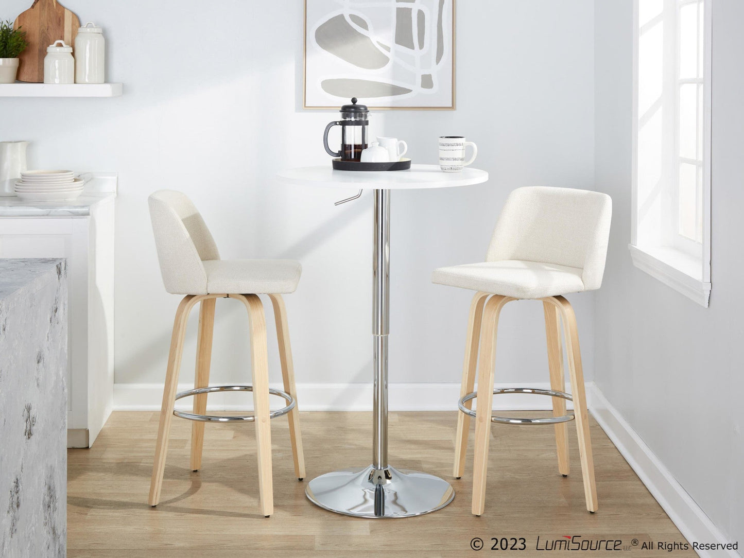 Majestic Office Furniture 30" Fixed-Height Barstool - Set of 2