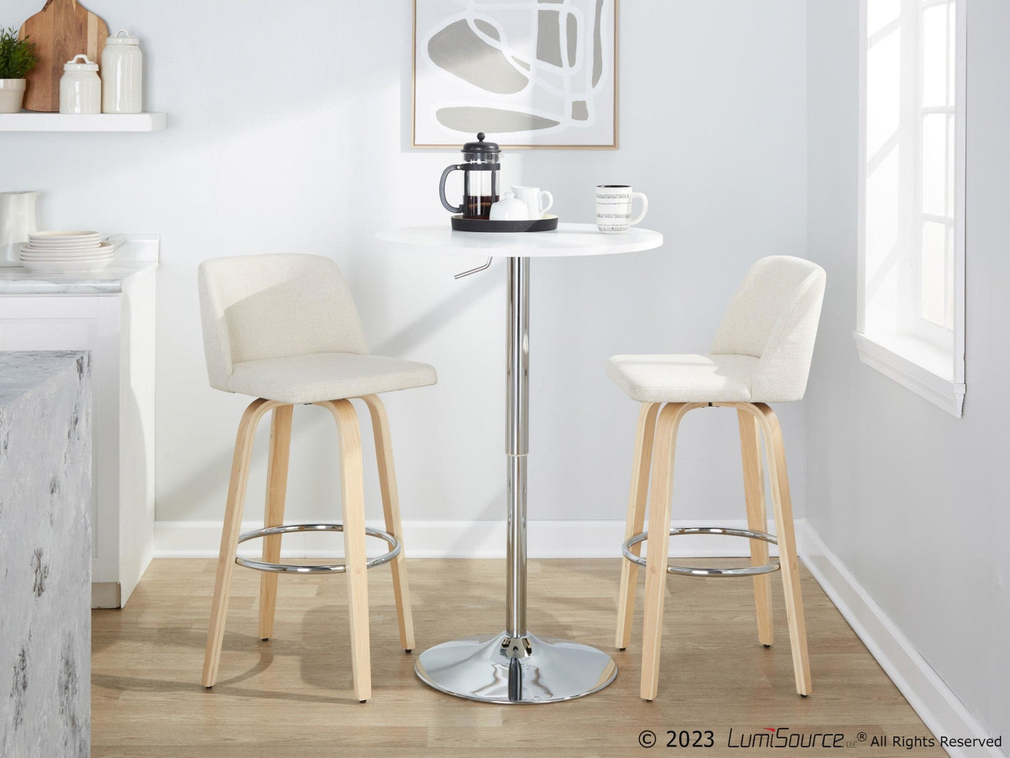 Majestic Office Furniture 30" Fixed-Height Barstool - Set of 2