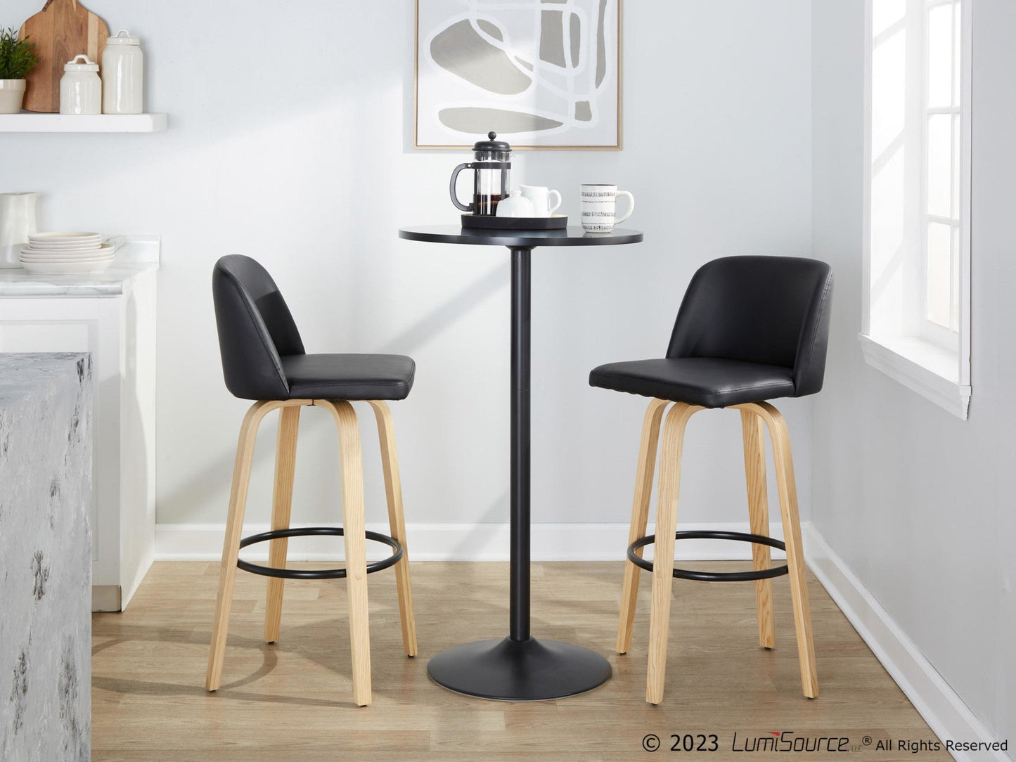 Majestic Office Furniture 30" Fixed-Height Barstool - Set of 2