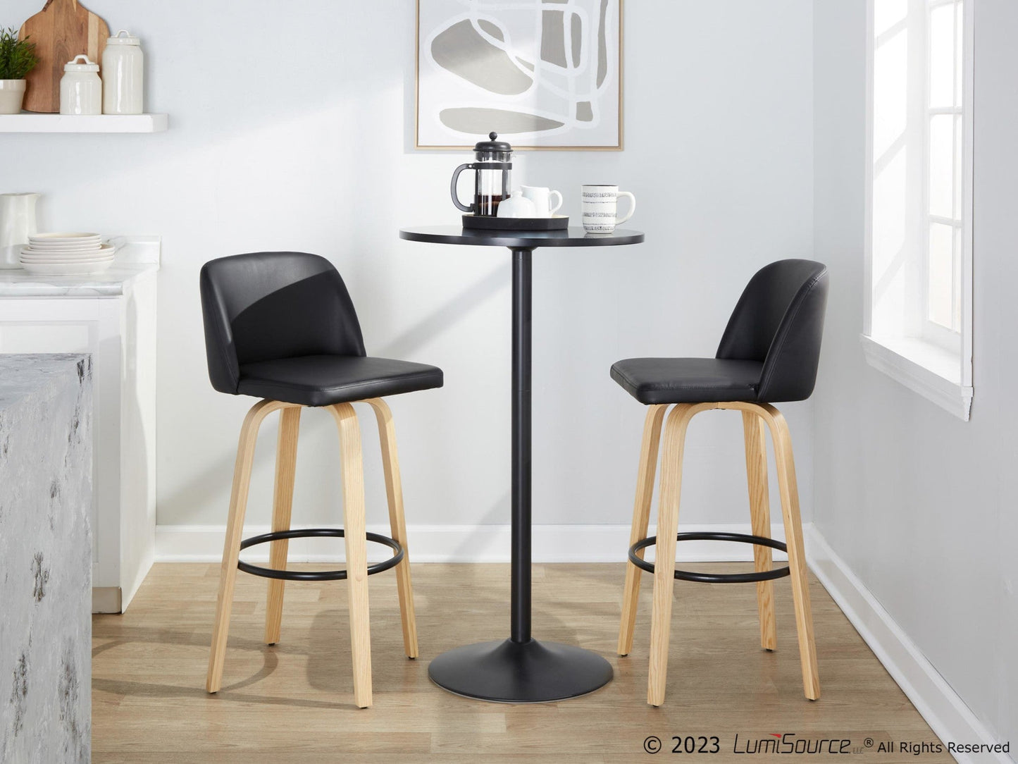 Majestic Office Furniture 30" Fixed-Height Barstool - Set of 2