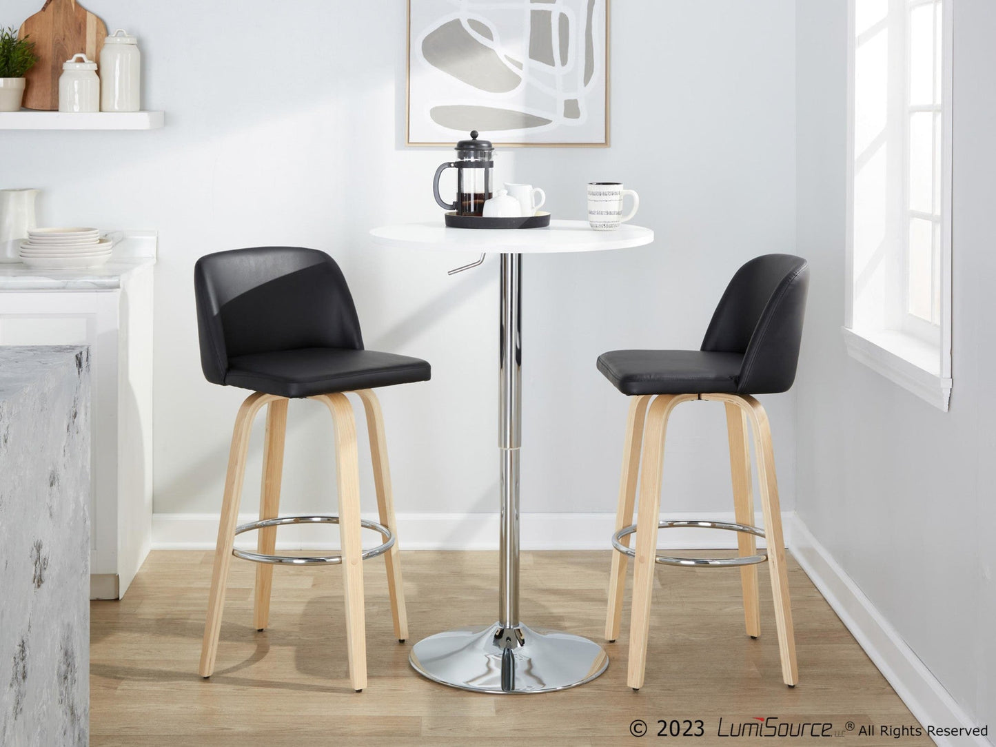 Majestic Office Furniture 30" Fixed-Height Barstool - Set of 2