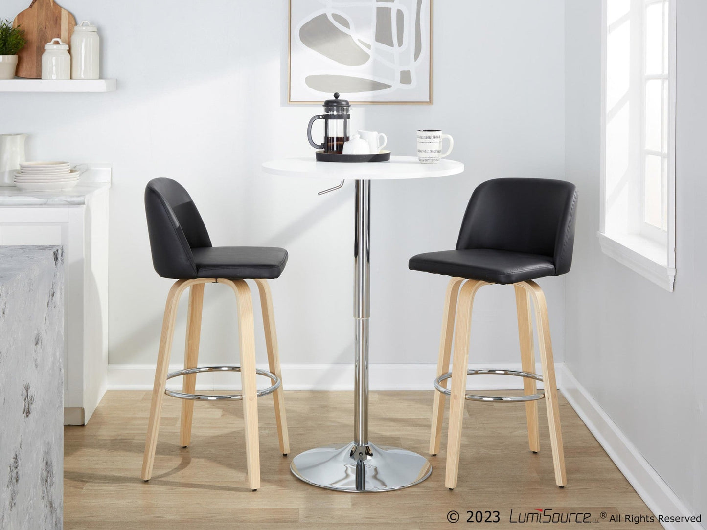 Majestic Office Furniture 30" Fixed-Height Barstool - Set of 2