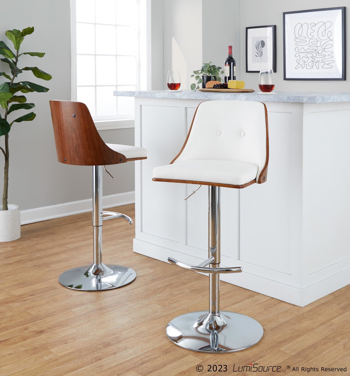 Majestic Office Furniture Adjustable Barstool - Set of 2