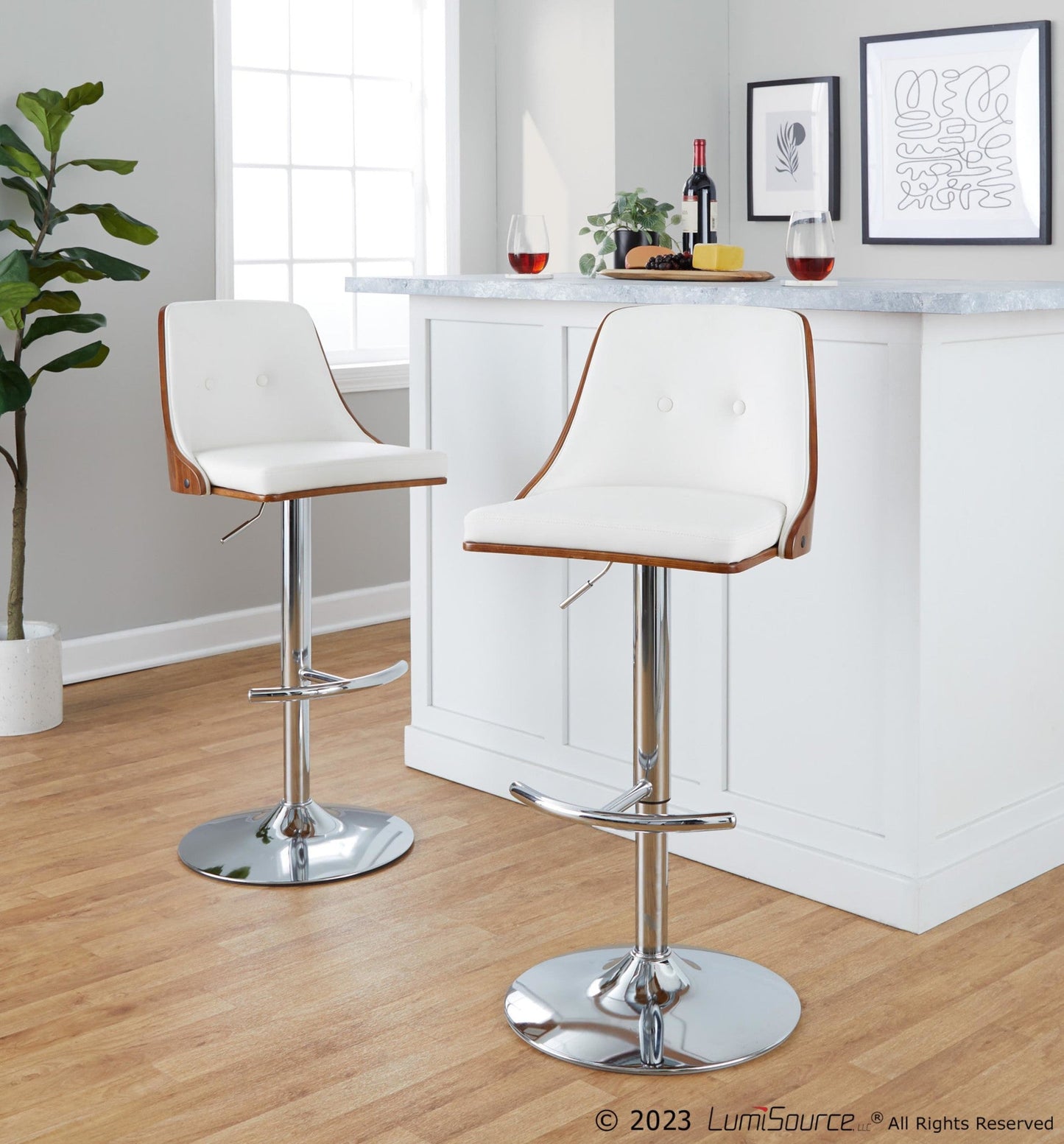Majestic Office Furniture Adjustable Barstool - Set of 2