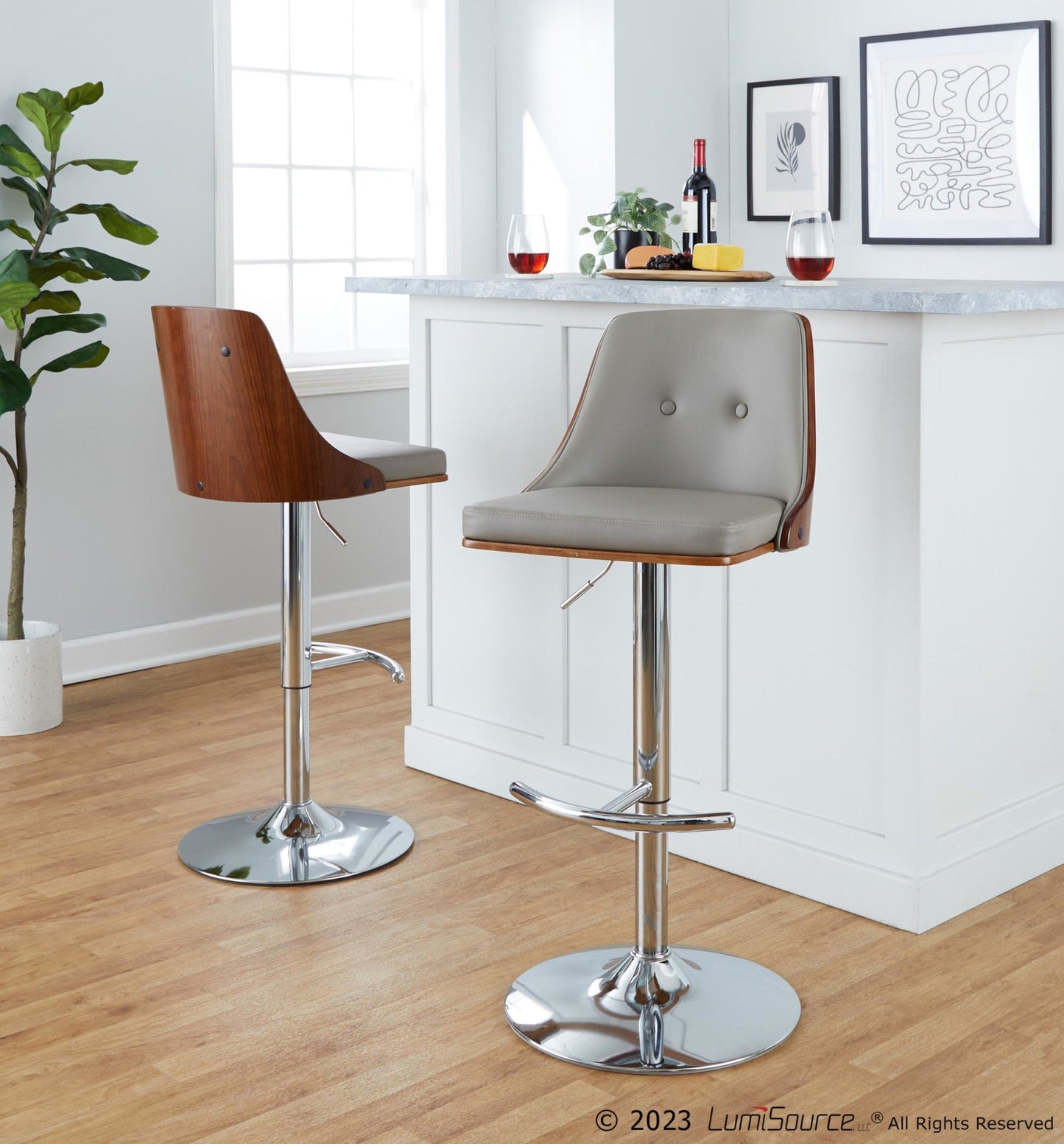 Majestic Office Furniture Adjustable Barstool - Set of 2