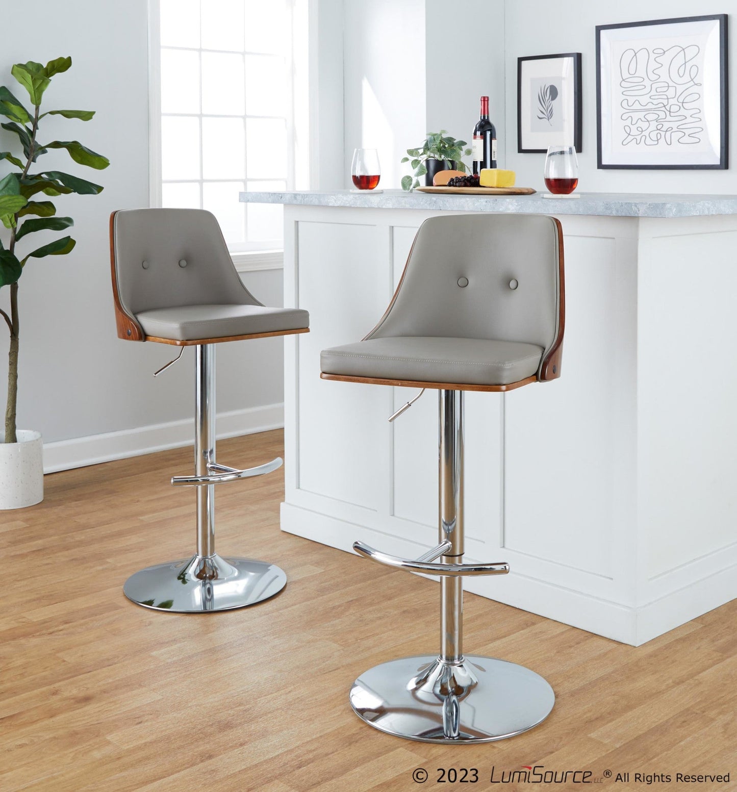 Majestic Office Furniture Adjustable Barstool - Set of 2