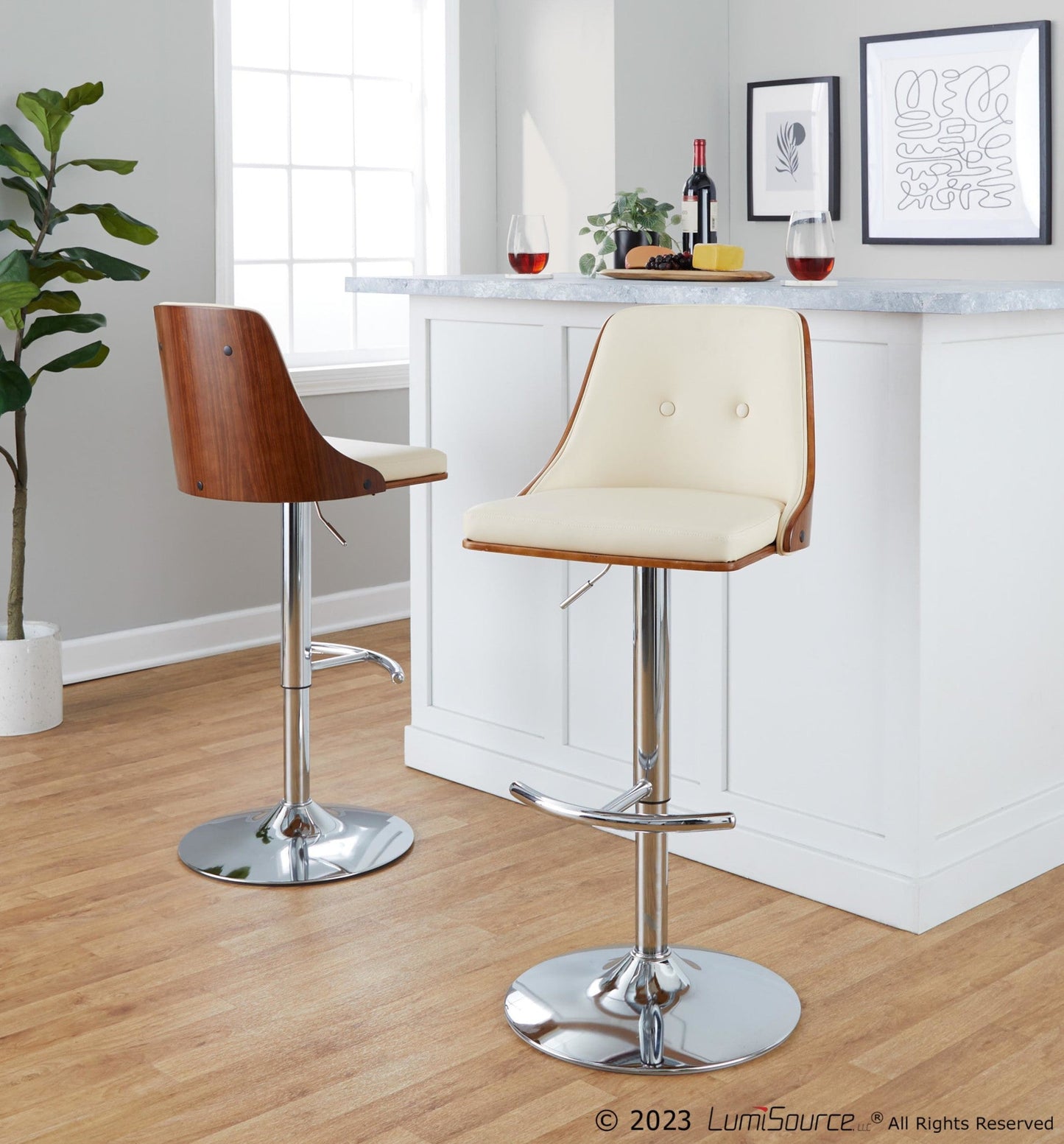 Majestic Office Furniture Adjustable Barstool - Set of 2