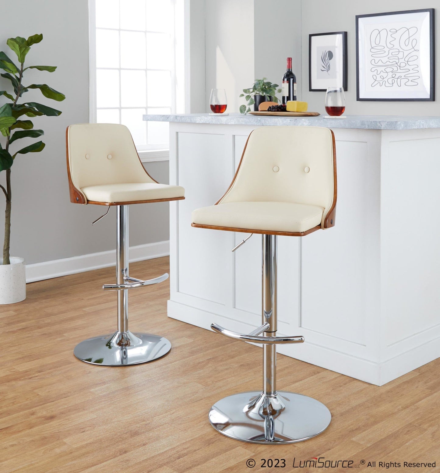Majestic Office Furniture Adjustable Barstool - Set of 2