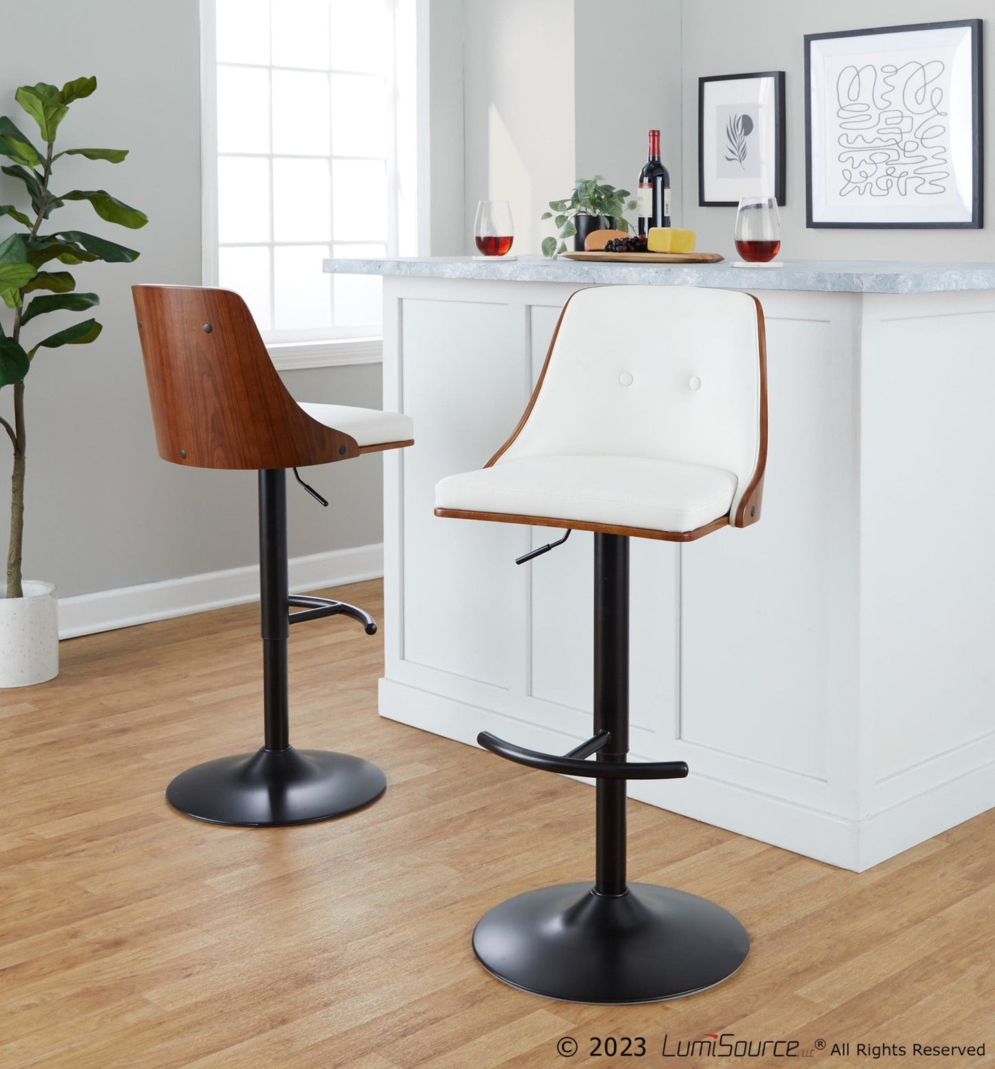 Majestic Office Furniture Adjustable Barstool - Set of 2