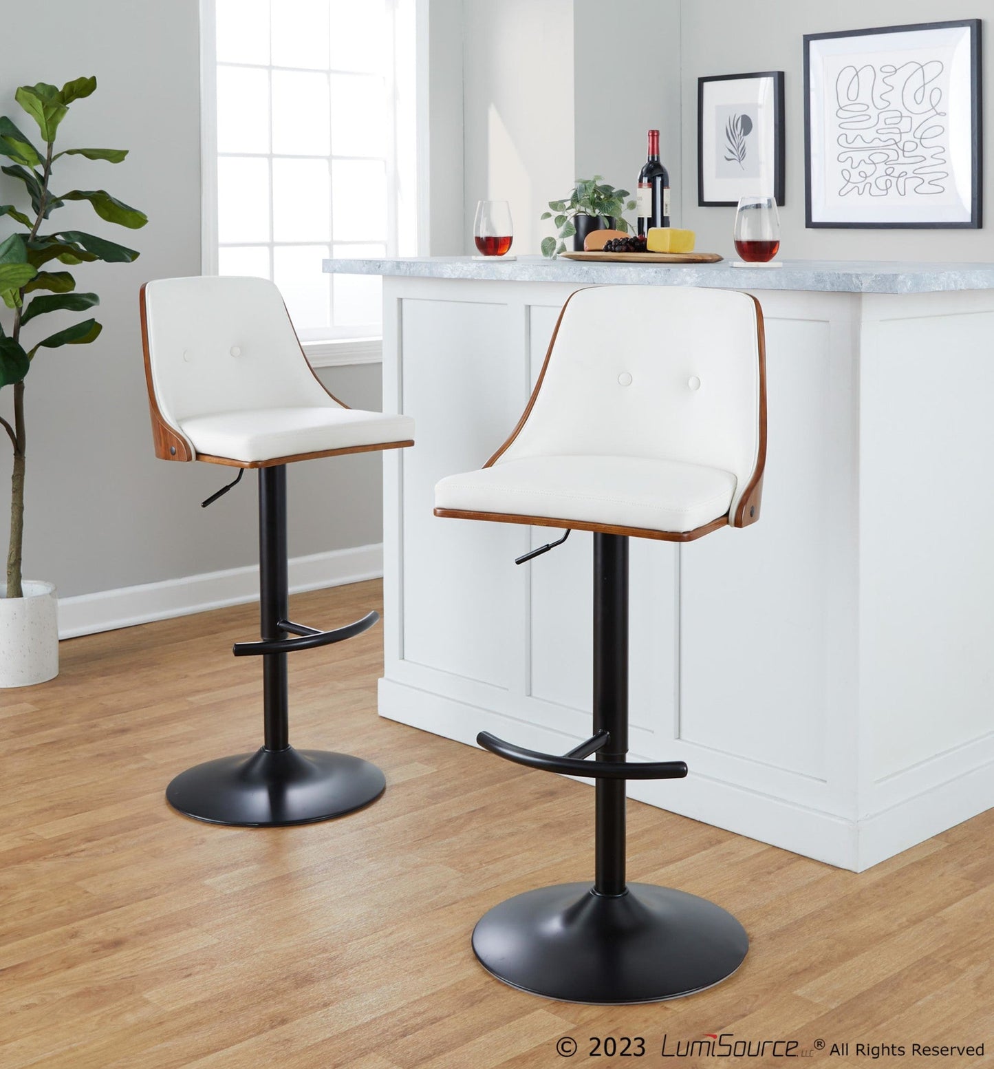 Majestic Office Furniture Adjustable Barstool - Set of 2