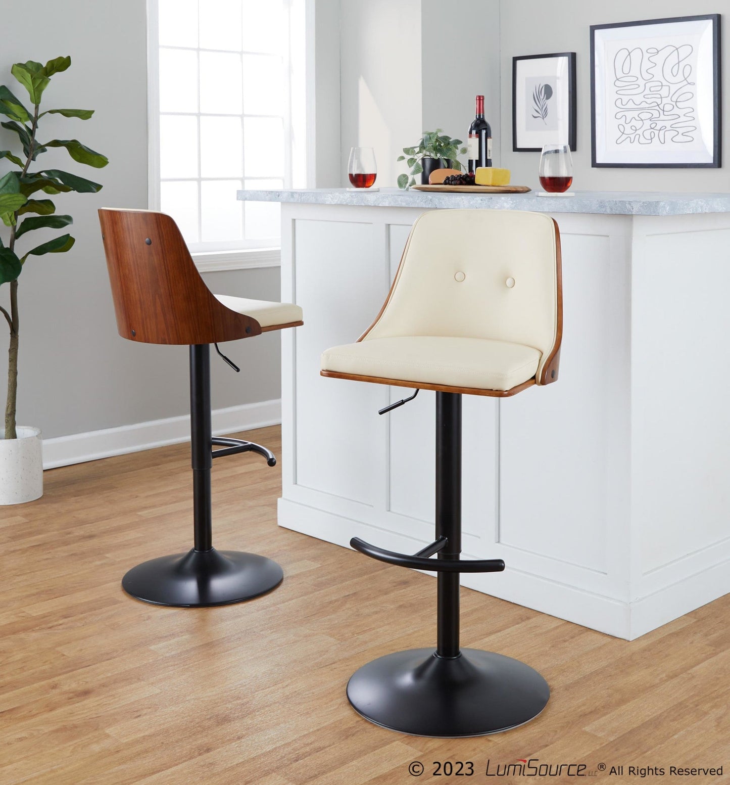 Majestic Office Furniture Adjustable Barstool - Set of 2