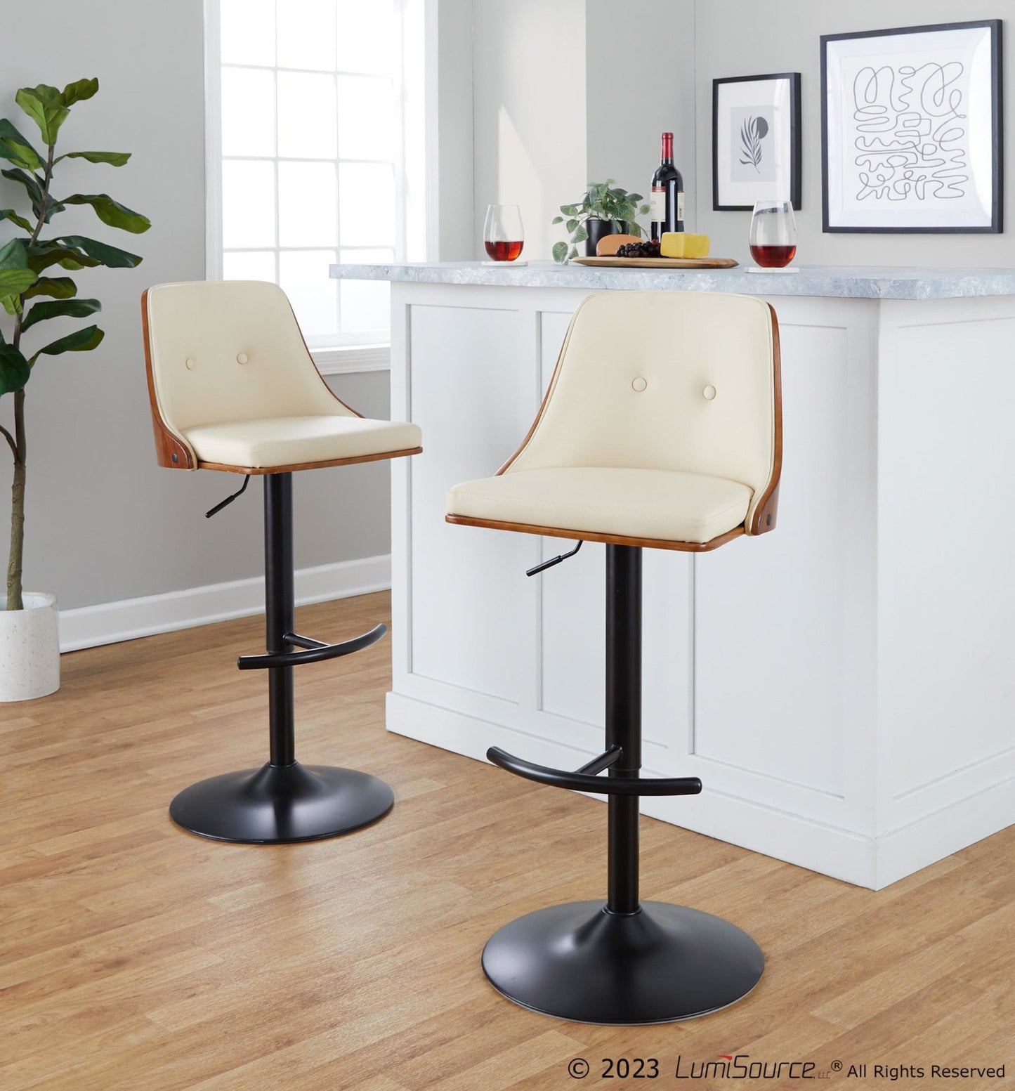 Majestic Office Furniture Adjustable Barstool - Set of 2
