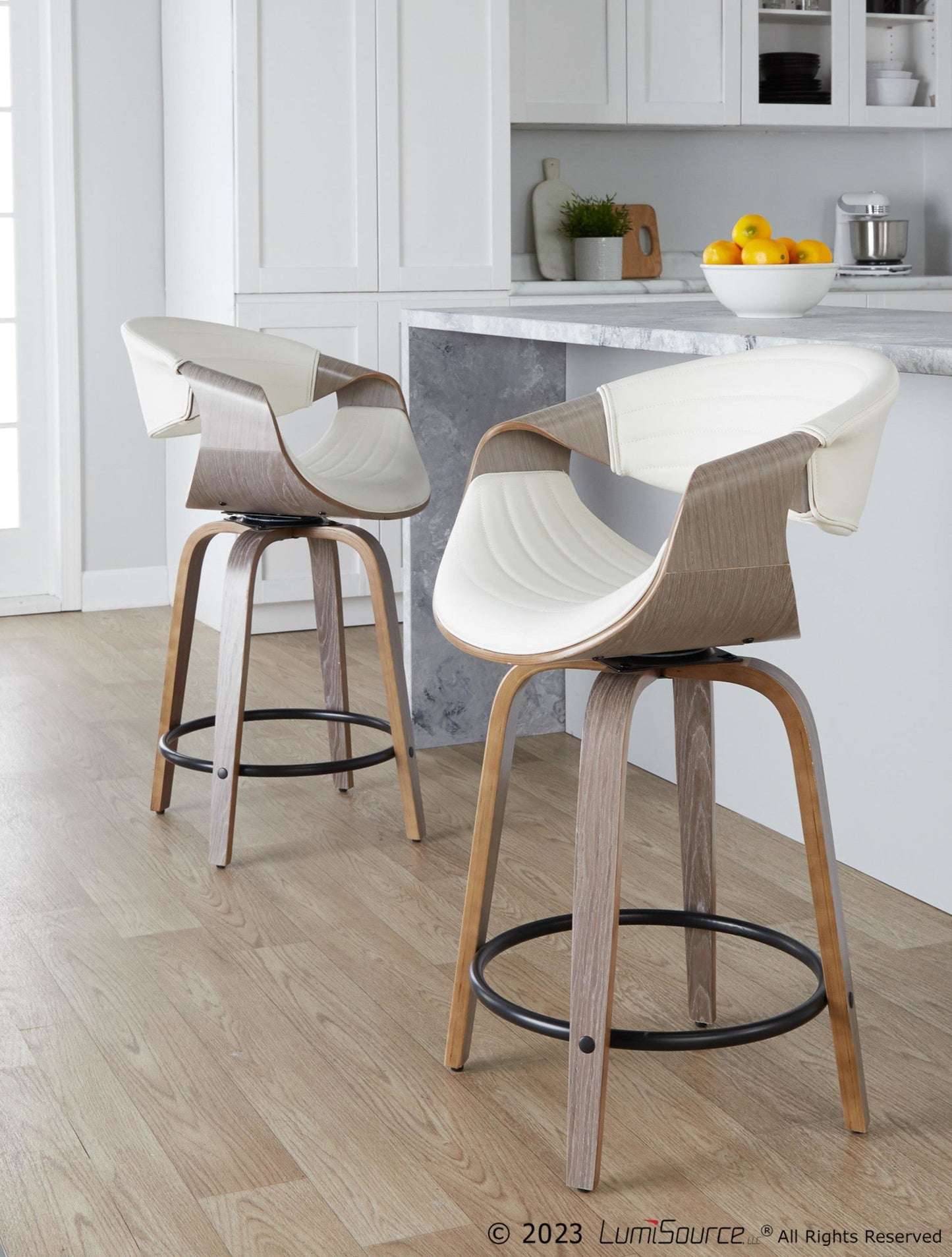 Majestic Office Furniture 24" Fixed-Height Counter Stool - Set of 2
