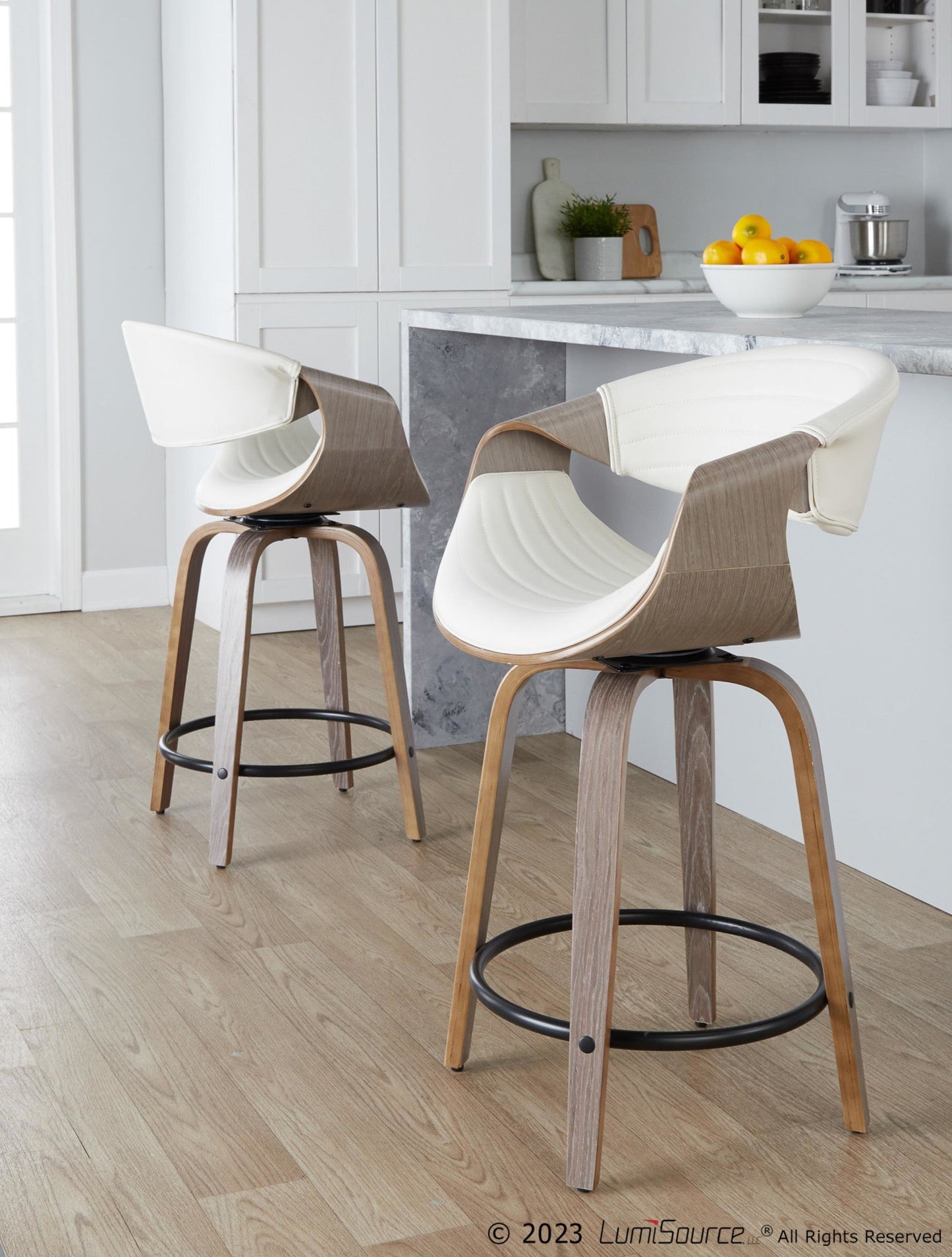 Majestic Office Furniture 24" Fixed-Height Counter Stool - Set of 2