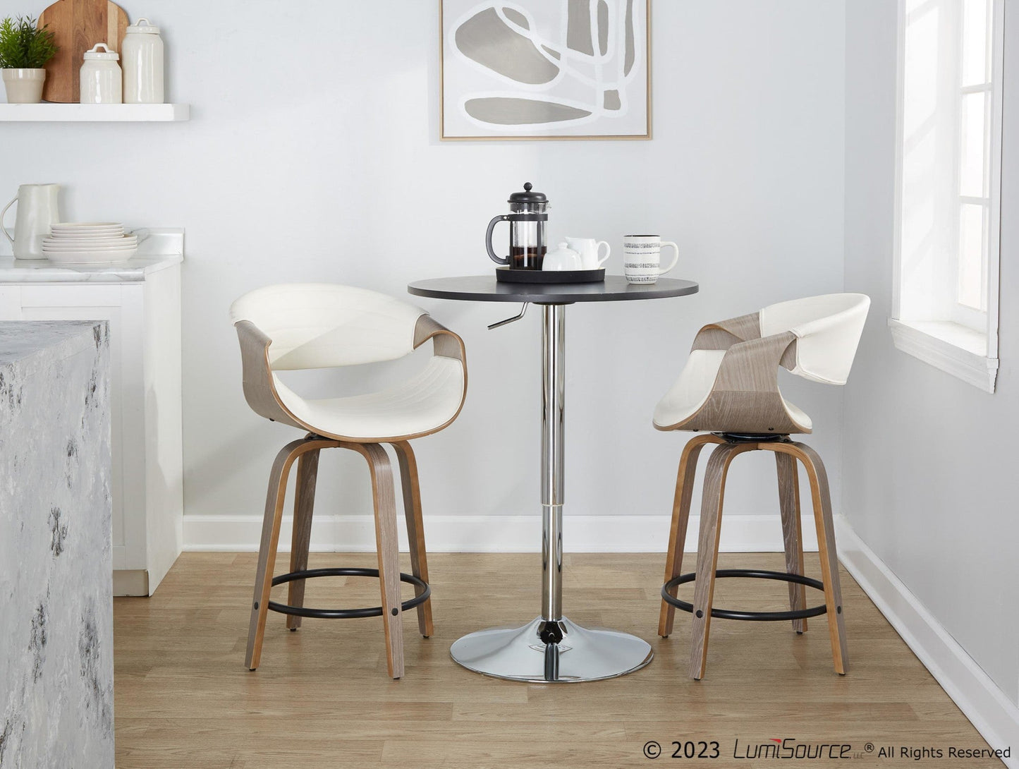 Majestic Office Furniture 24" Fixed-Height Counter Stool - Set of 2