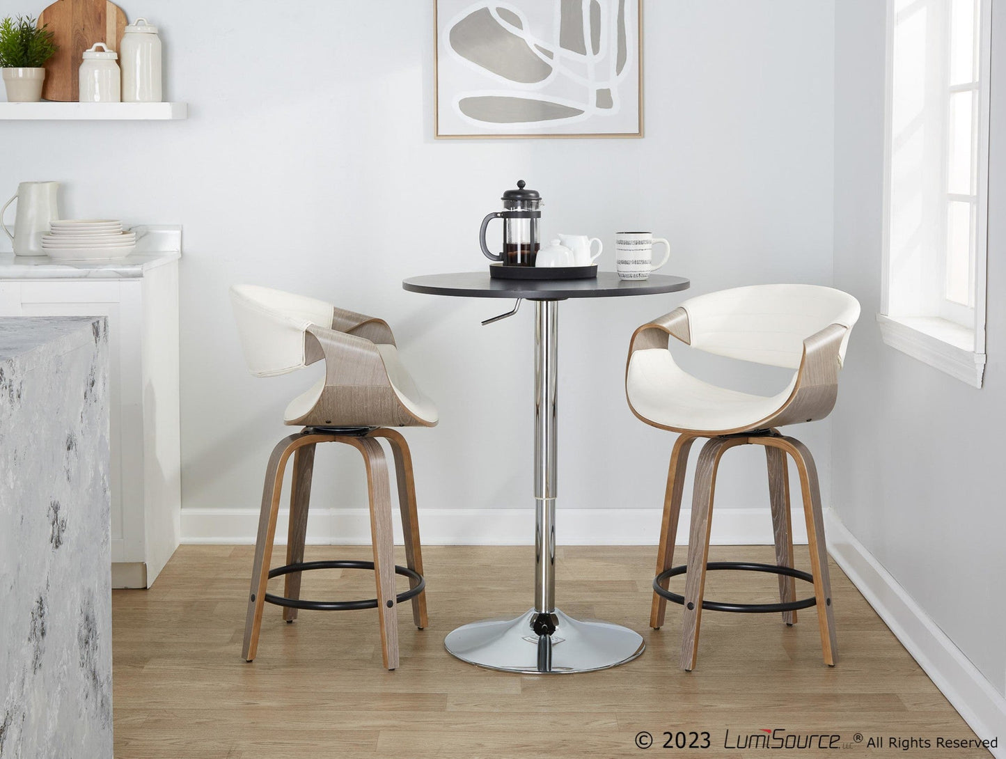 Majestic Office Furniture 24" Fixed-Height Counter Stool - Set of 2